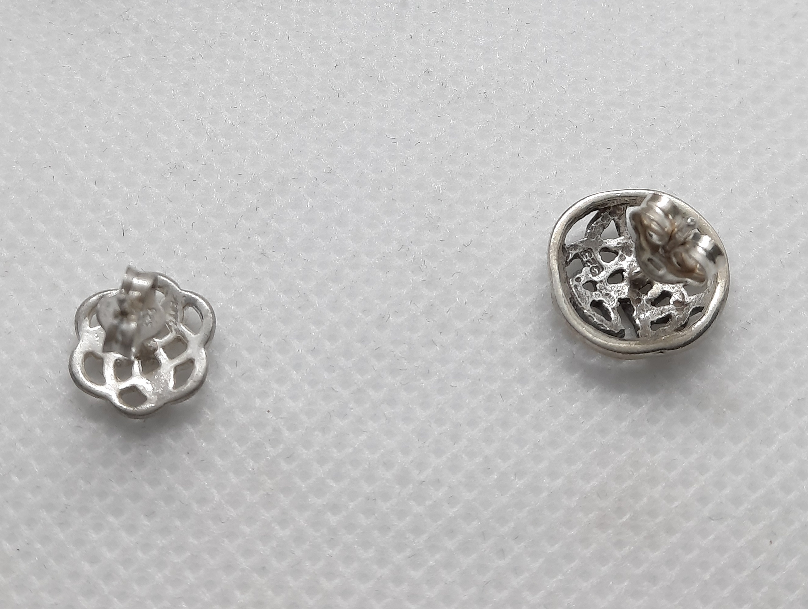 Two Pairs of Sterling Silver Celtic Knot Ear Studs