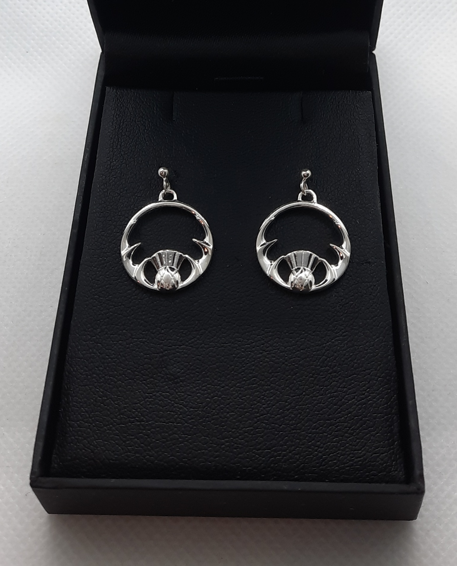 Stylish Sterling Silver ORTAK Thistle Earrings in Original Box