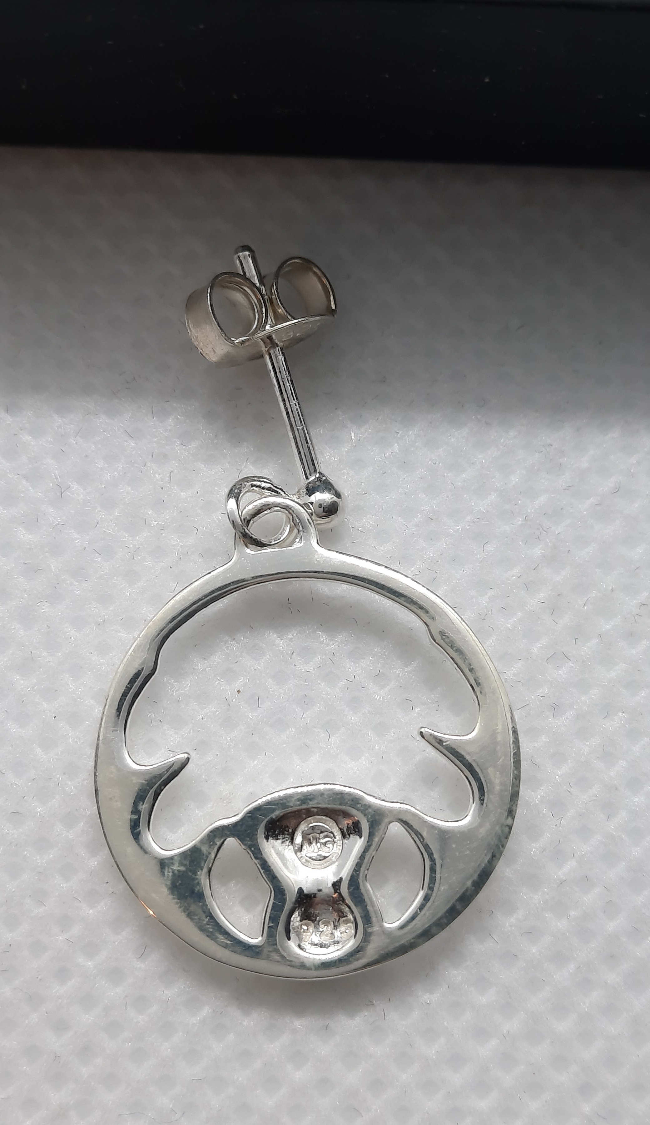 Stylish Sterling Silver ORTAK Thistle Earrings in Original Box