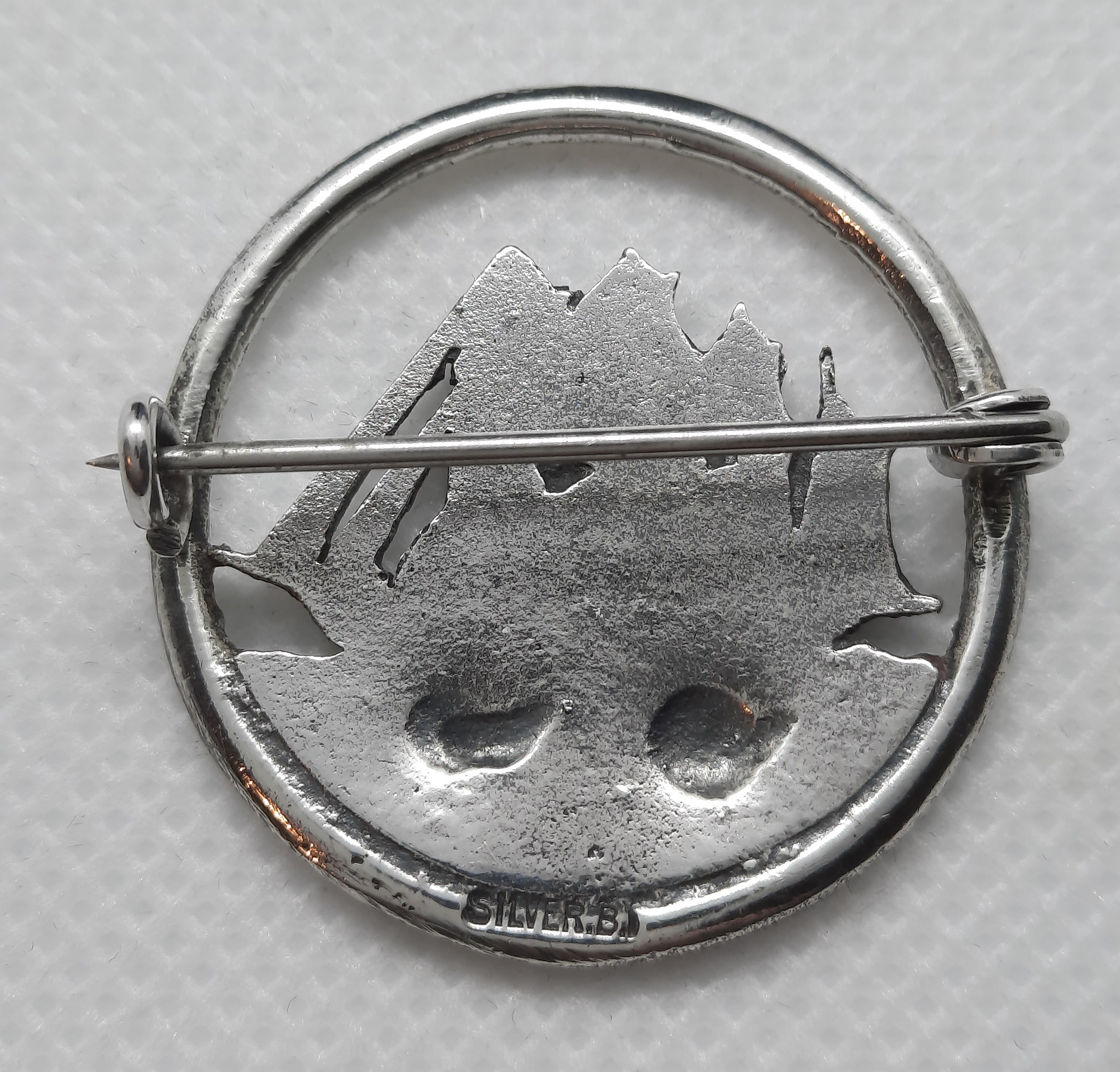 Vintage Sterling Silver Clipper Boat Brooch