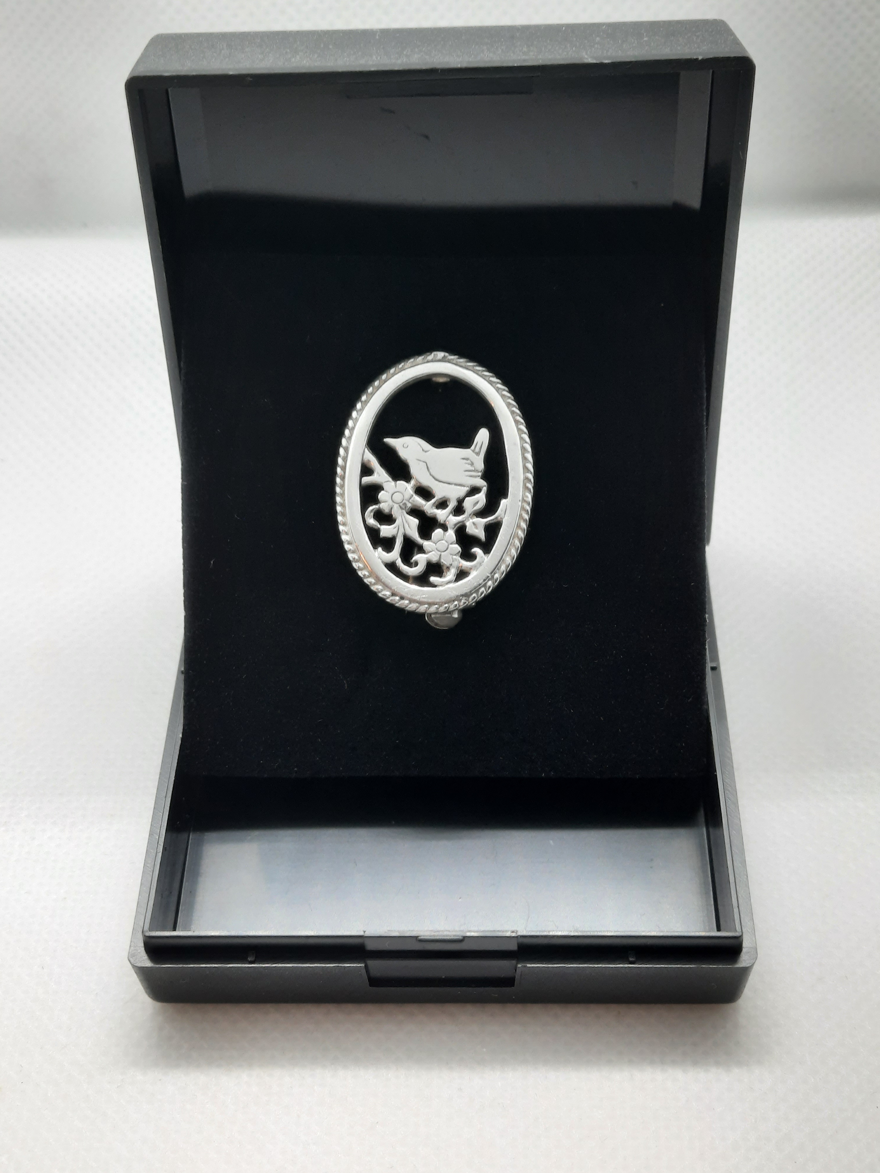 Vintage Sterling Silver ORTAK 'Nature in Flight' Wren Brooch