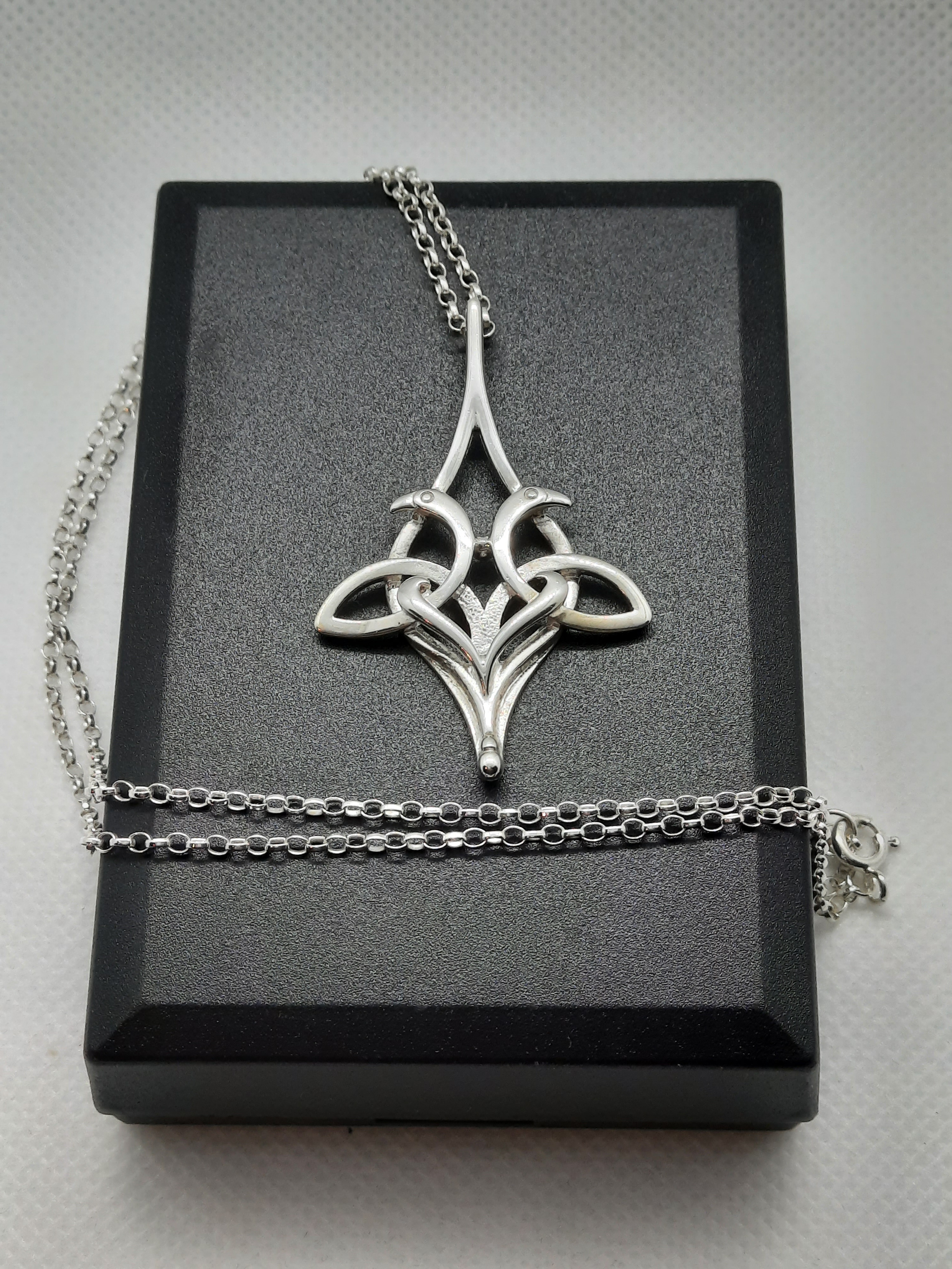 Sterling Silver Ola Gorie Kells Bird Pendant and Chain