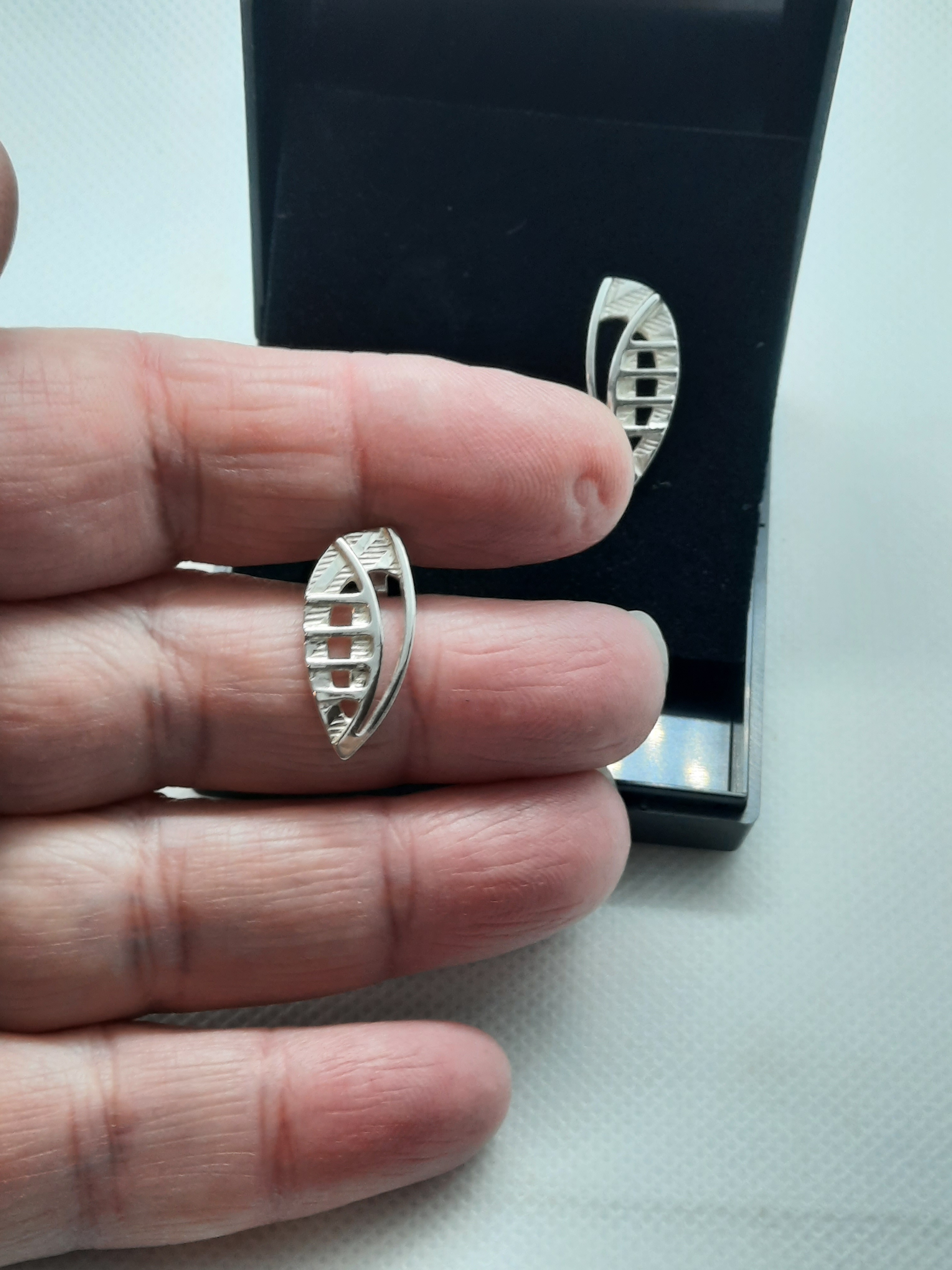 Sterling Silver Modernist Ear Studs by Carrick