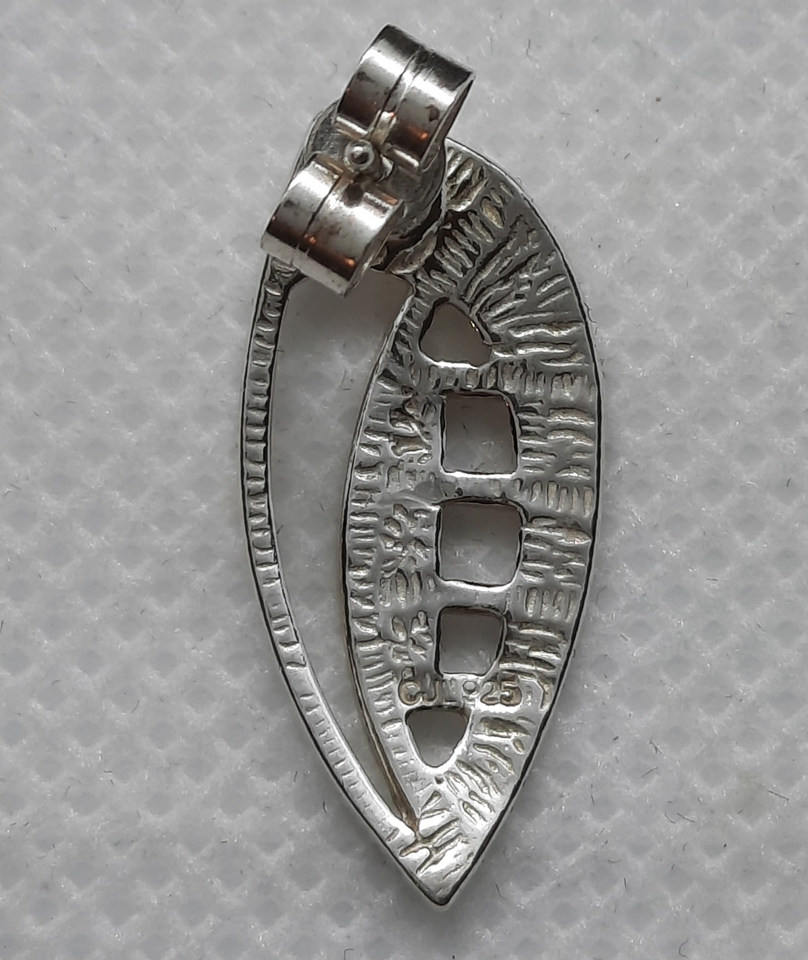 Sterling Silver Modernist Ear Studs by Carrick