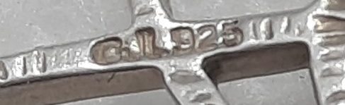 Sterling Silver Long Earrings in Modernist Design by Carrick