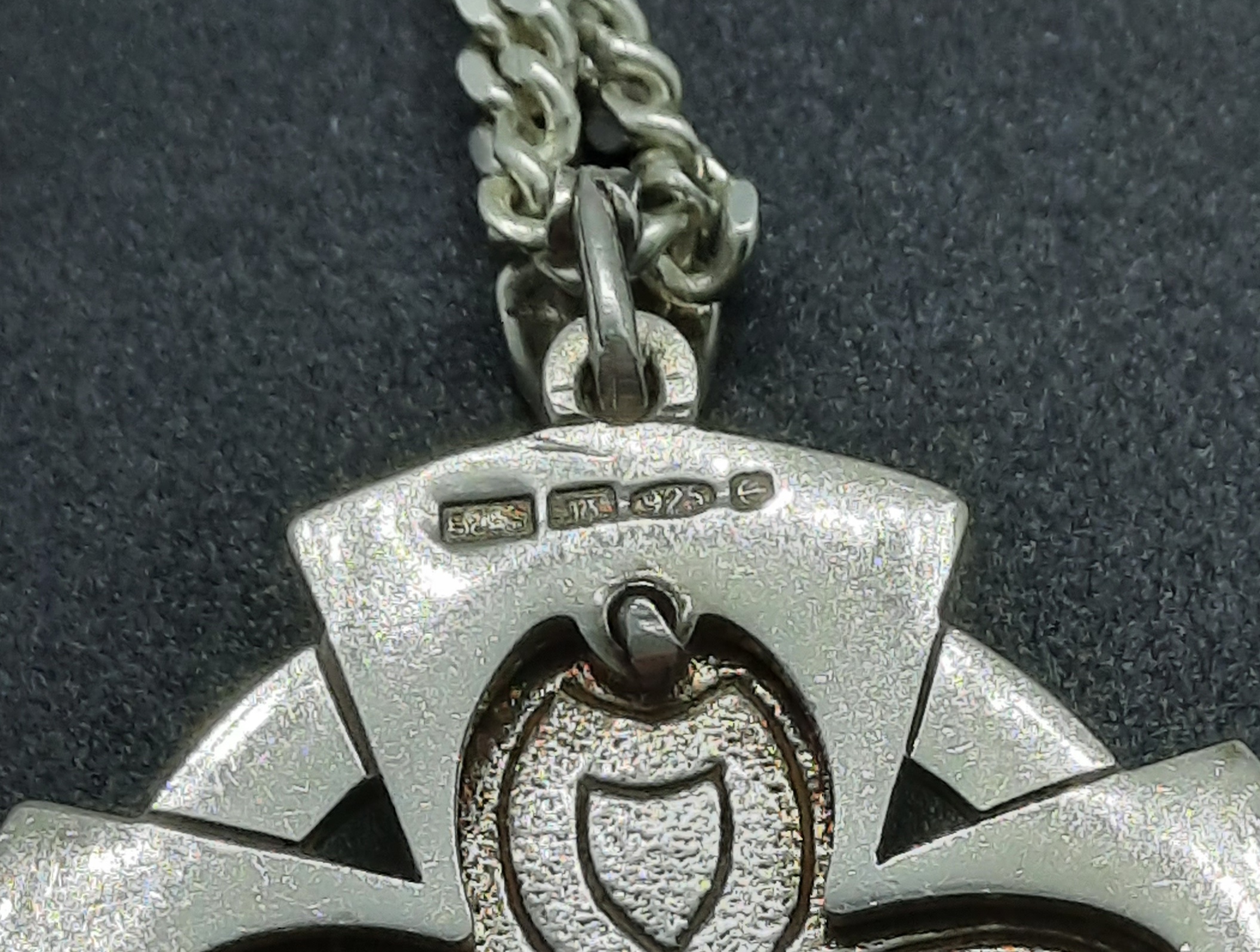 Sterling Silver Celtic Cross on Sterling Curb Chain