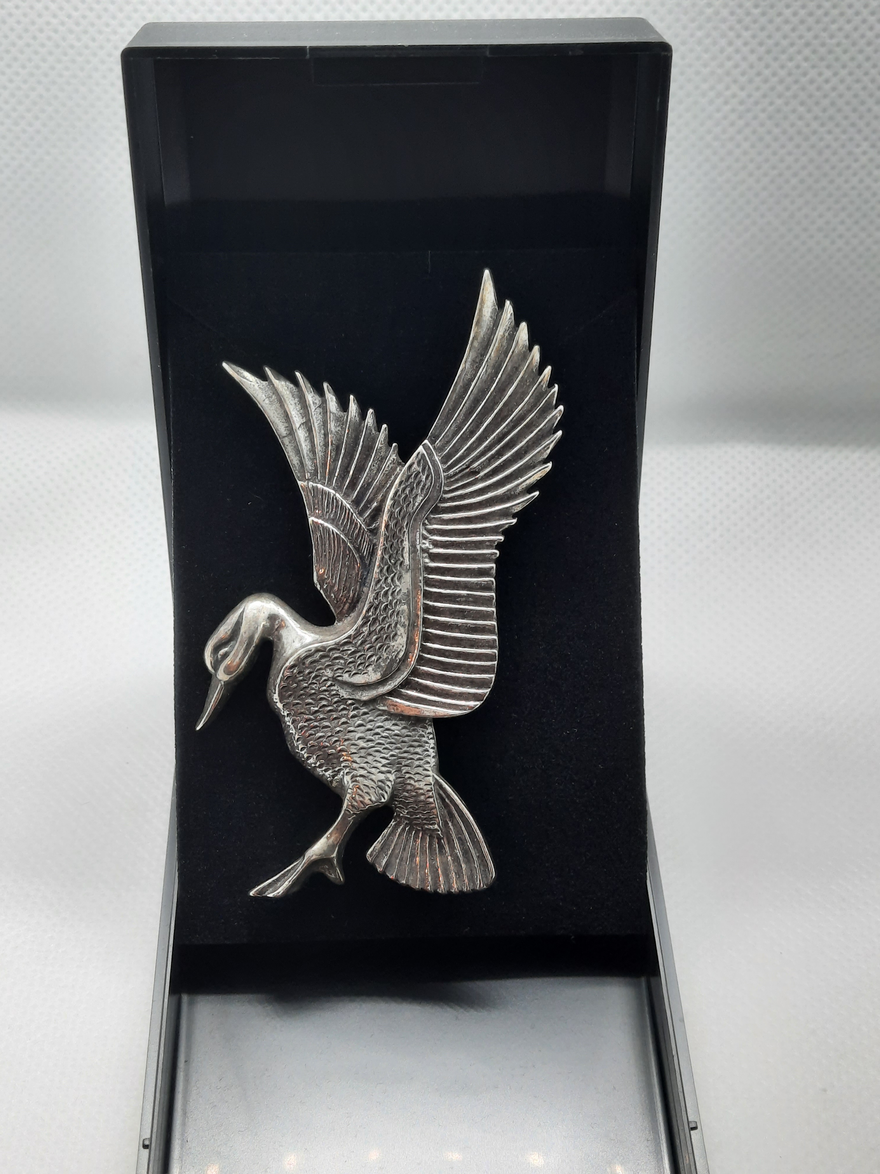 Large Sterling Silver Vintage Mallard Duck Brooch