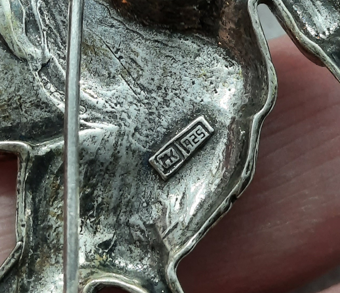 Large Sterling Silver Vintage Mallard Duck Brooch