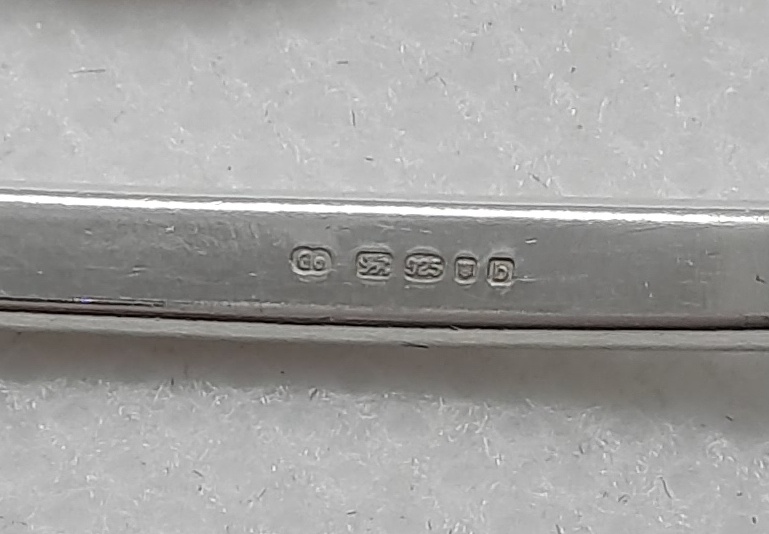 Sterling Silver Amethyst Set Bangle with Safety Chain - Boxed