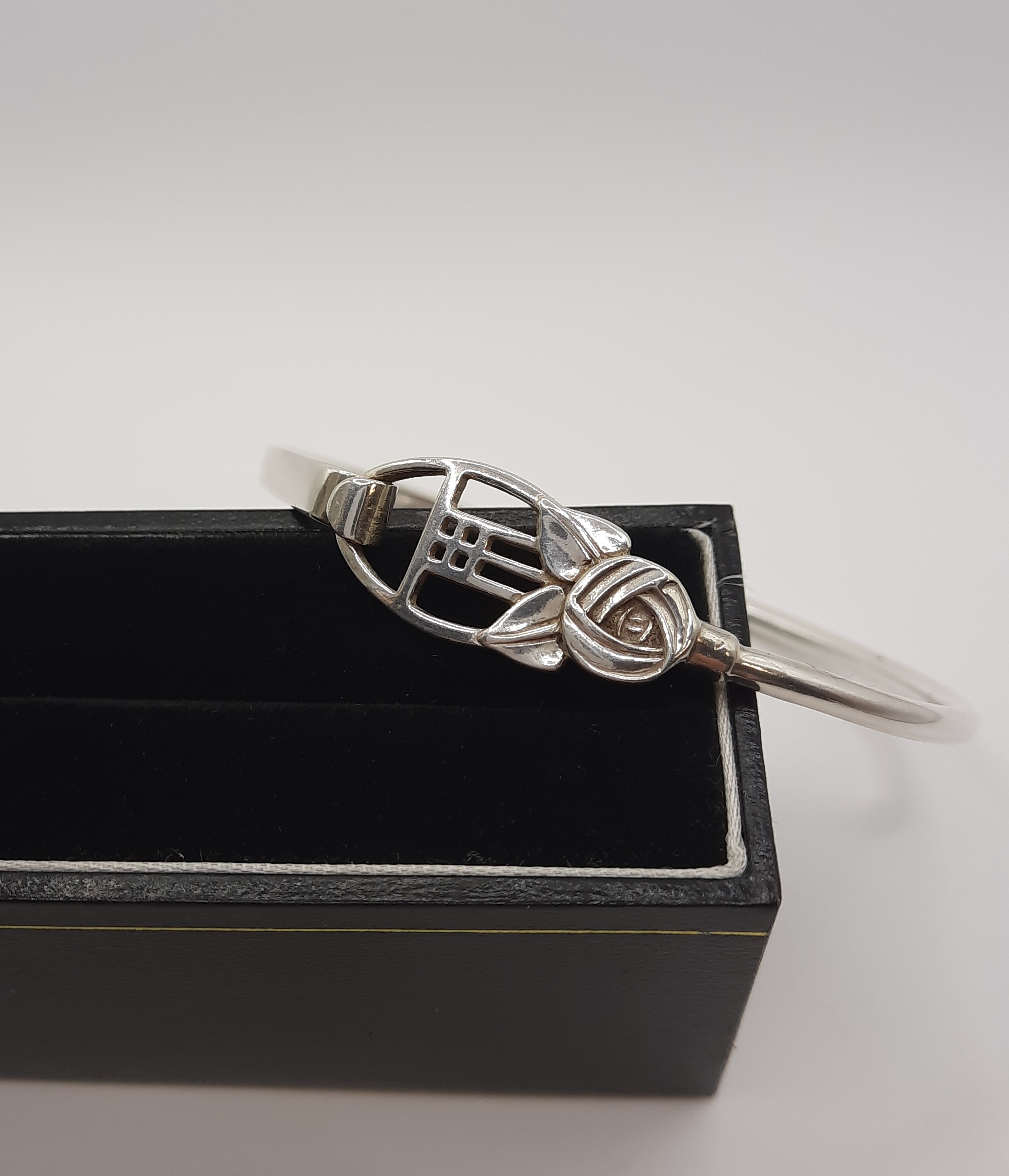 Sterling Silver Rennie Mackintosh Inspired Bangle in Original Box