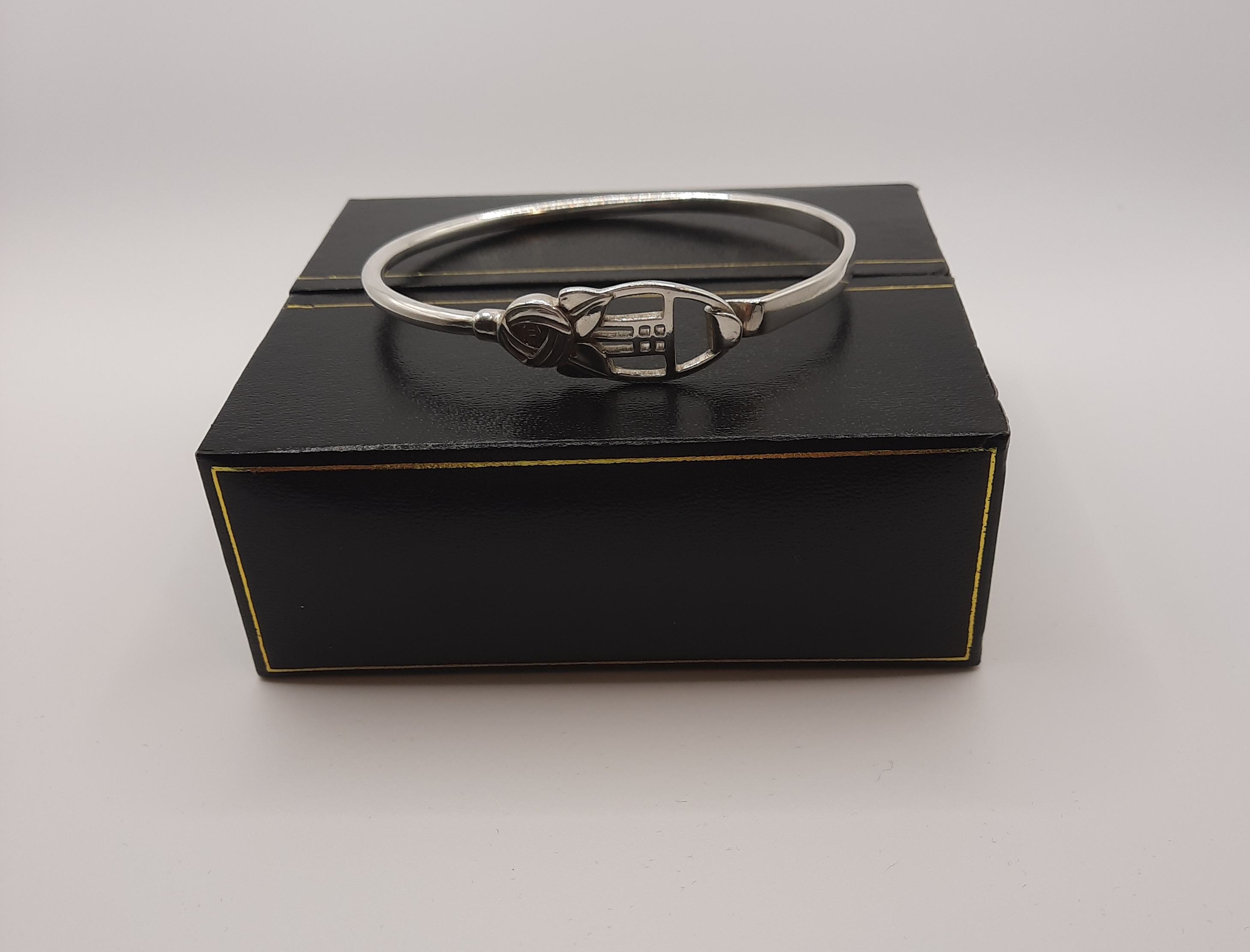 Sterling Silver Rennie Mackintosh Inspired Bangle in Original Box