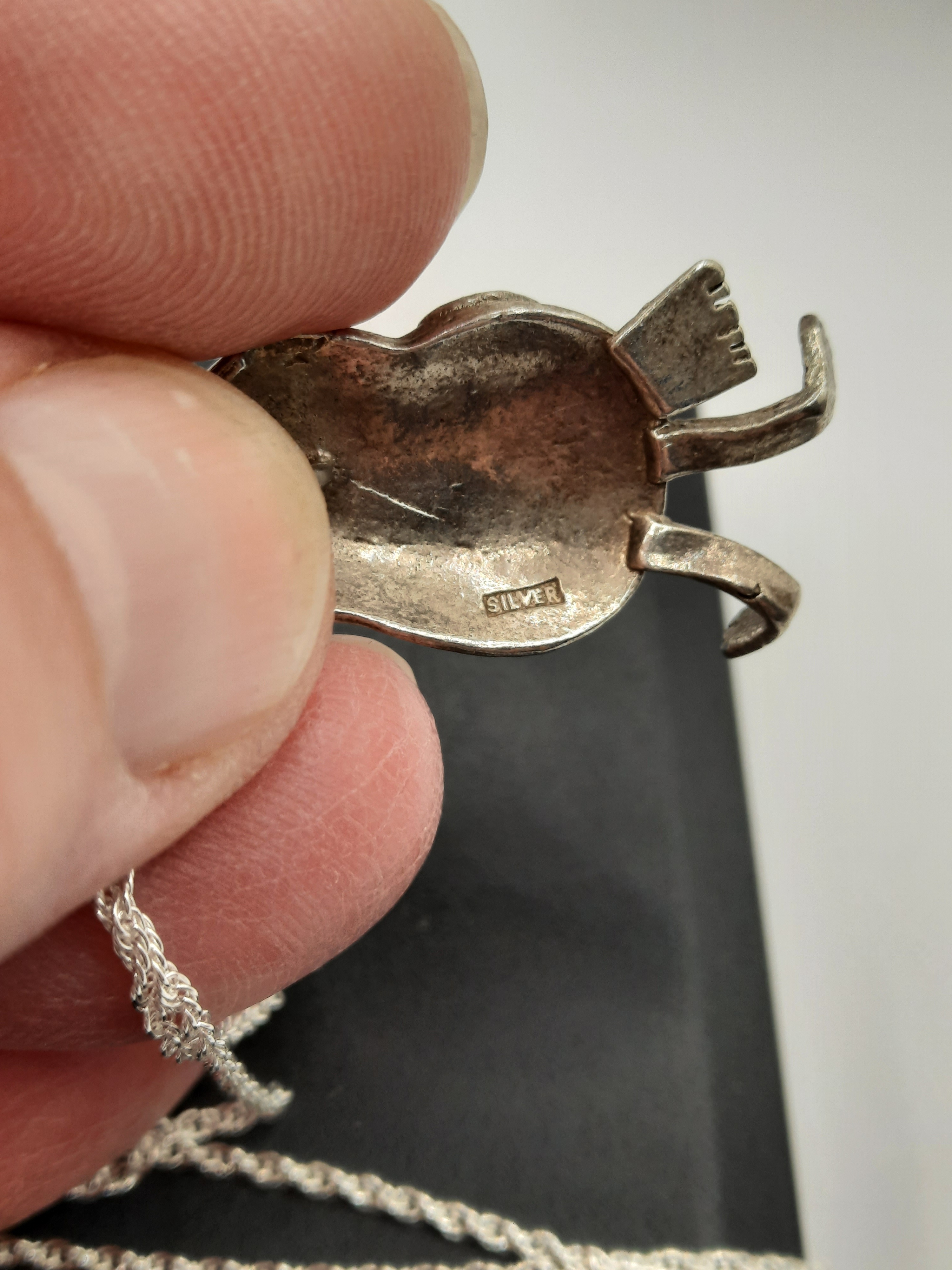 Quirky Sterling Silver Bird Pendant and Chain