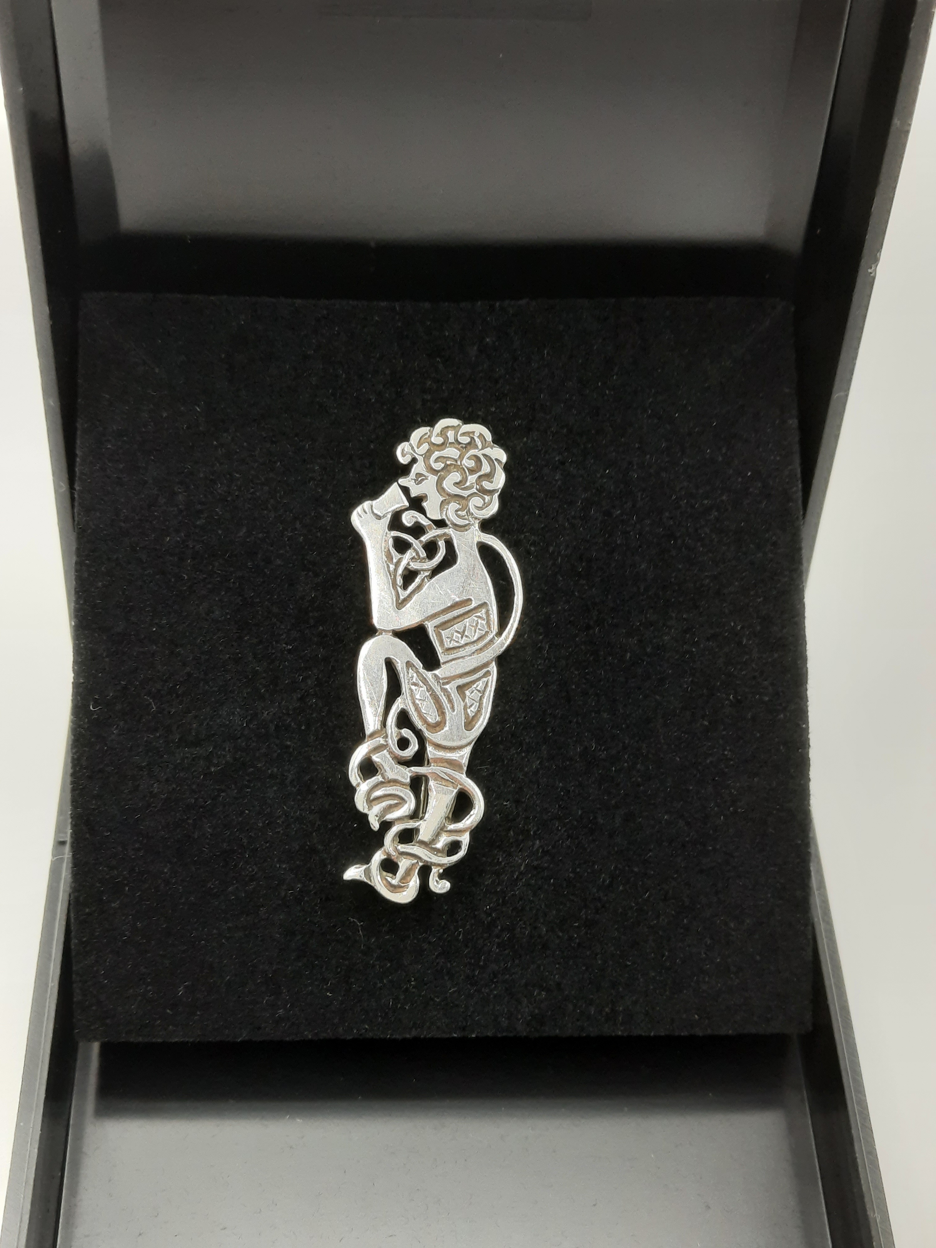 Sterling Silver Irish Mythological Brooch - Hallmarked Dublin 1988