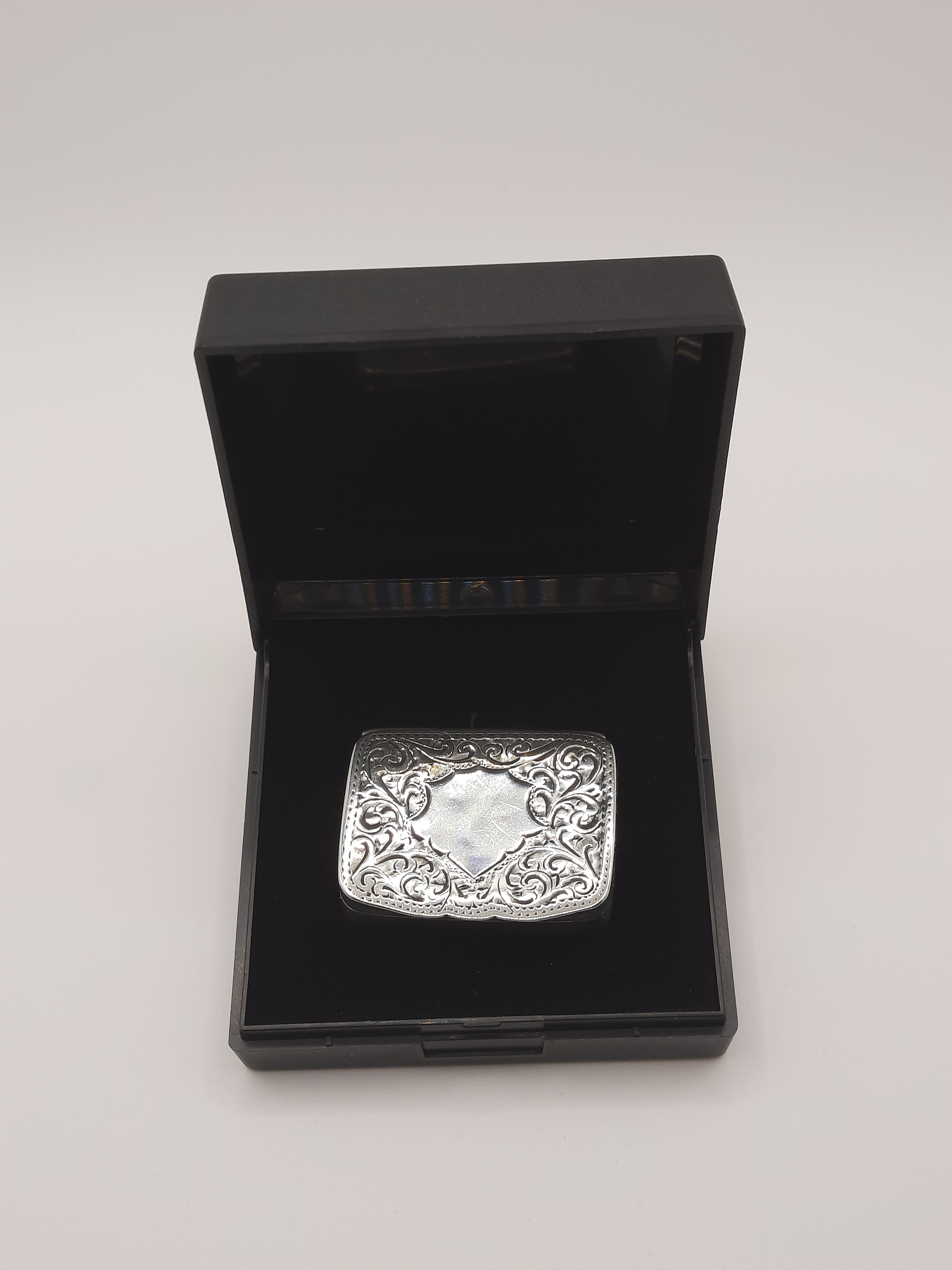 Antique Sterling Silver Pill Box - Fully Hallmarked Birmingham 1905 - Adie and Lovekin