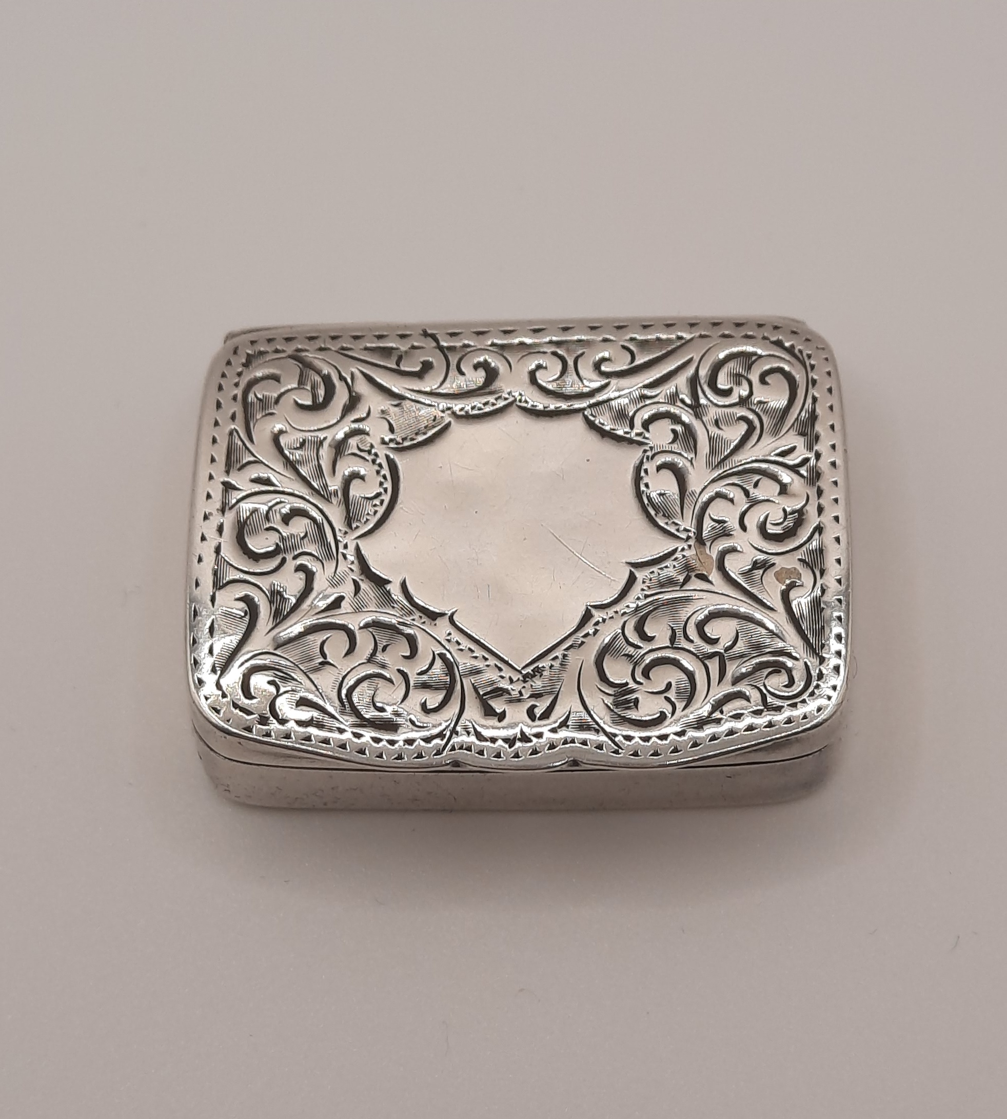 Antique Sterling Silver Pill Box - Fully Hallmarked Birmingham 1905 - Adie and Lovekin