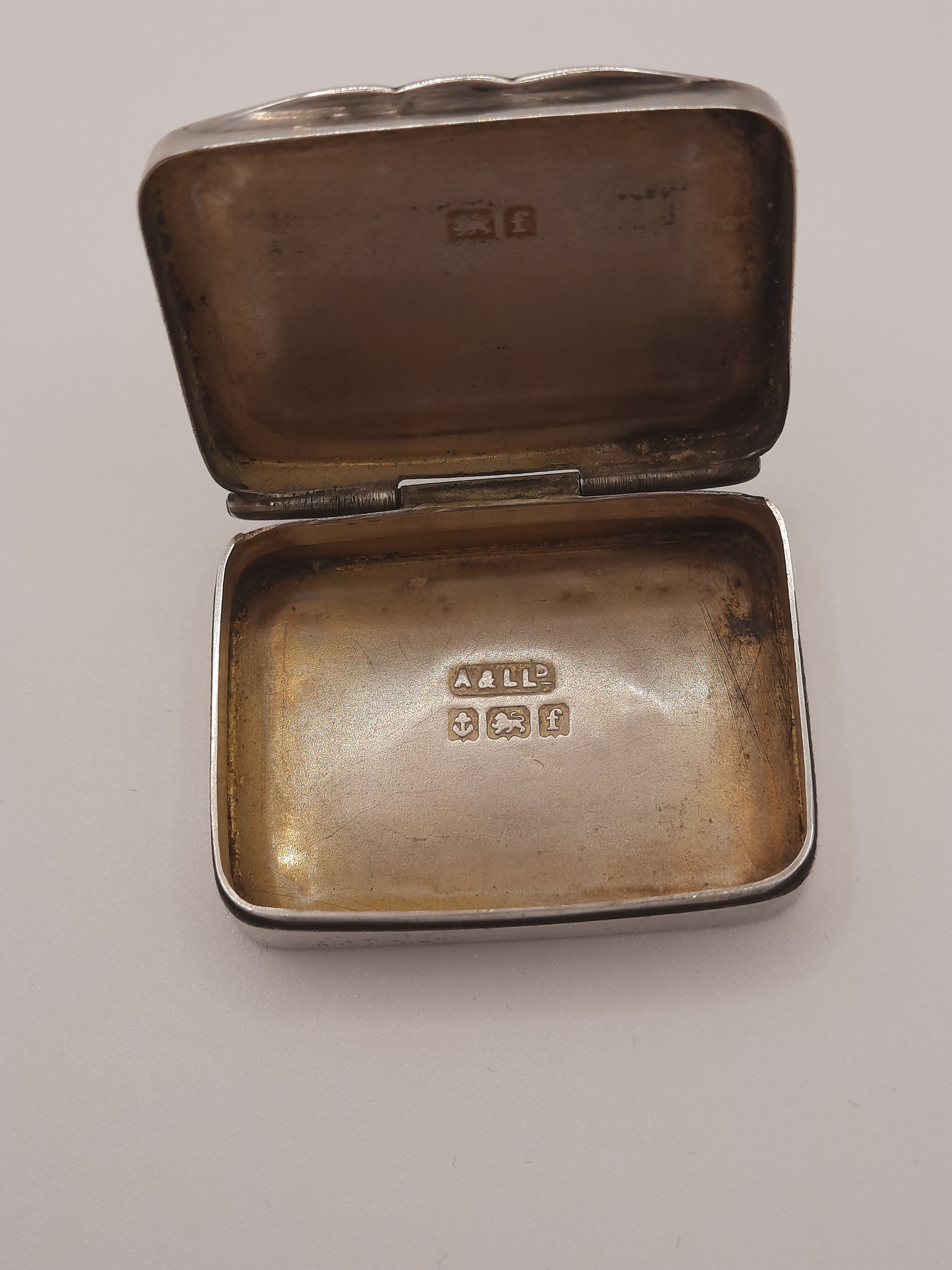 Antique Sterling Silver Pill Box - Fully Hallmarked Birmingham 1905 - Adie and Lovekin