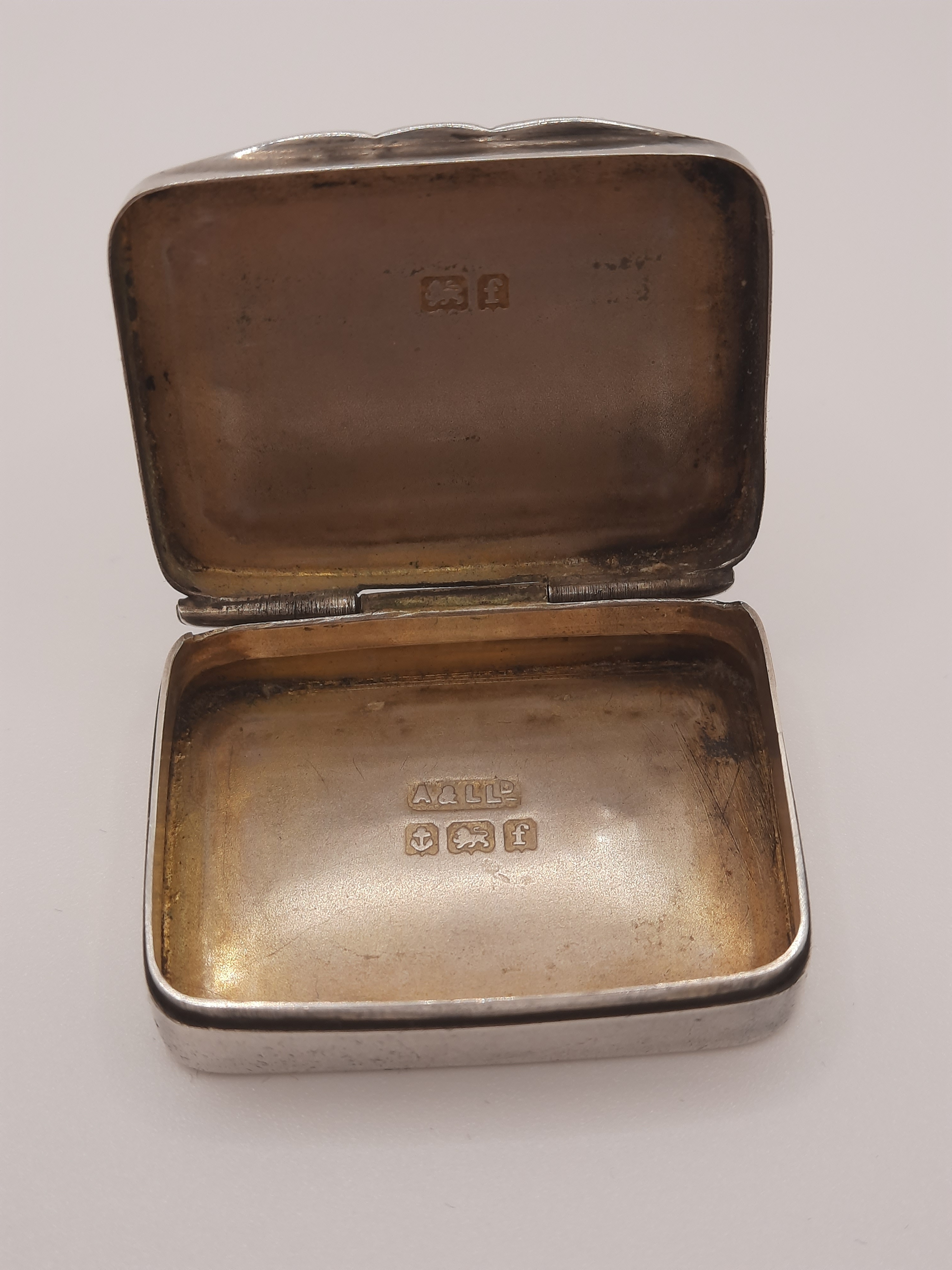 Antique Sterling Silver Pill Box - Fully Hallmarked Birmingham 1905 - Adie and Lovekin