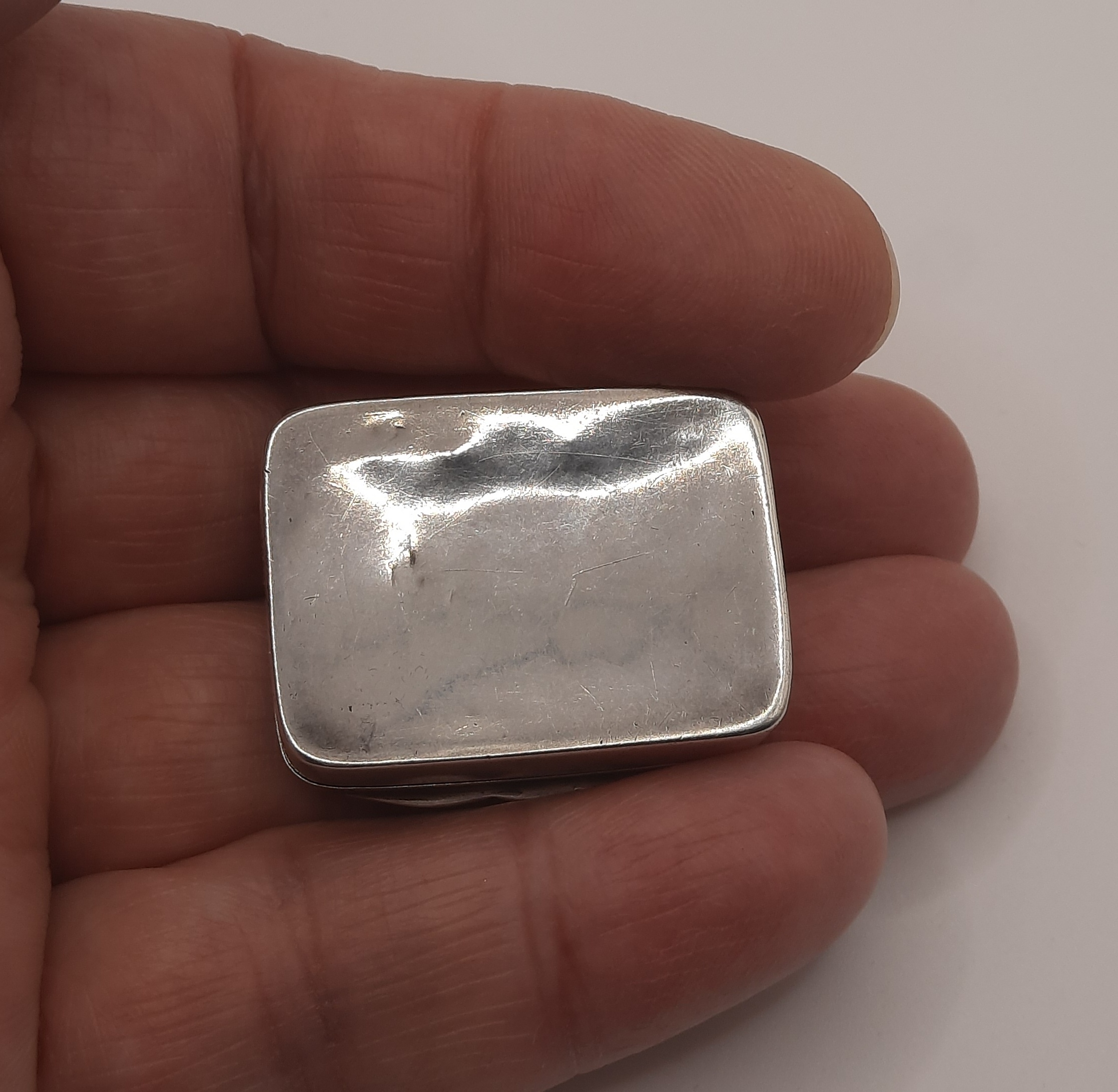 Antique Sterling Silver Pill Box - Fully Hallmarked Birmingham 1905 - Adie and Lovekin