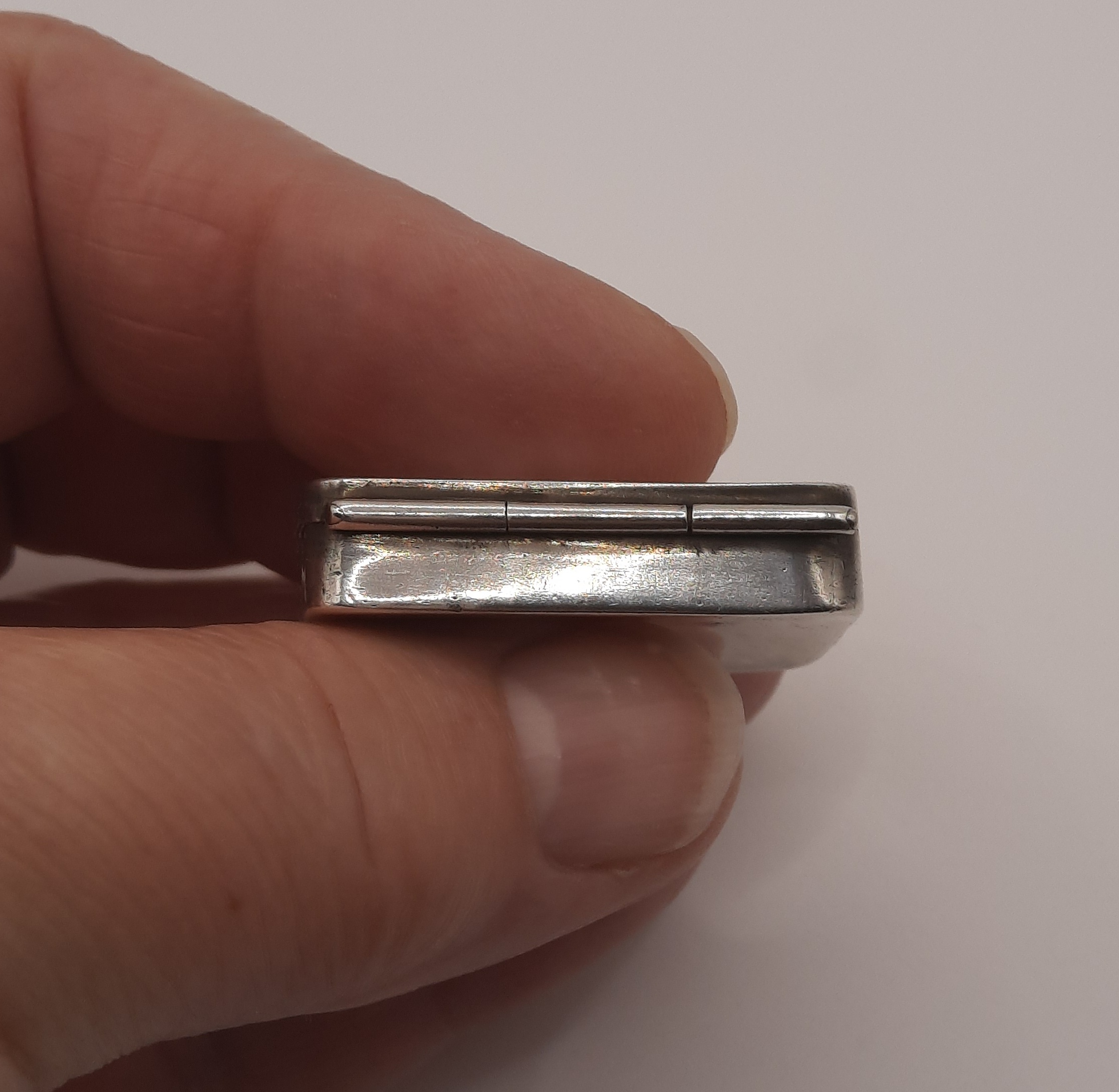 Antique Sterling Silver Pill Box - Fully Hallmarked Birmingham 1905 - Adie and Lovekin