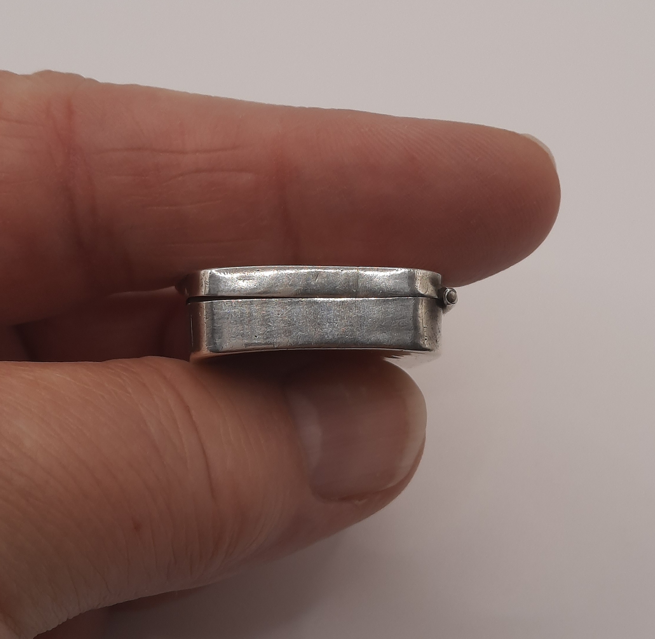 Antique Sterling Silver Pill Box - Fully Hallmarked Birmingham 1905 - Adie and Lovekin
