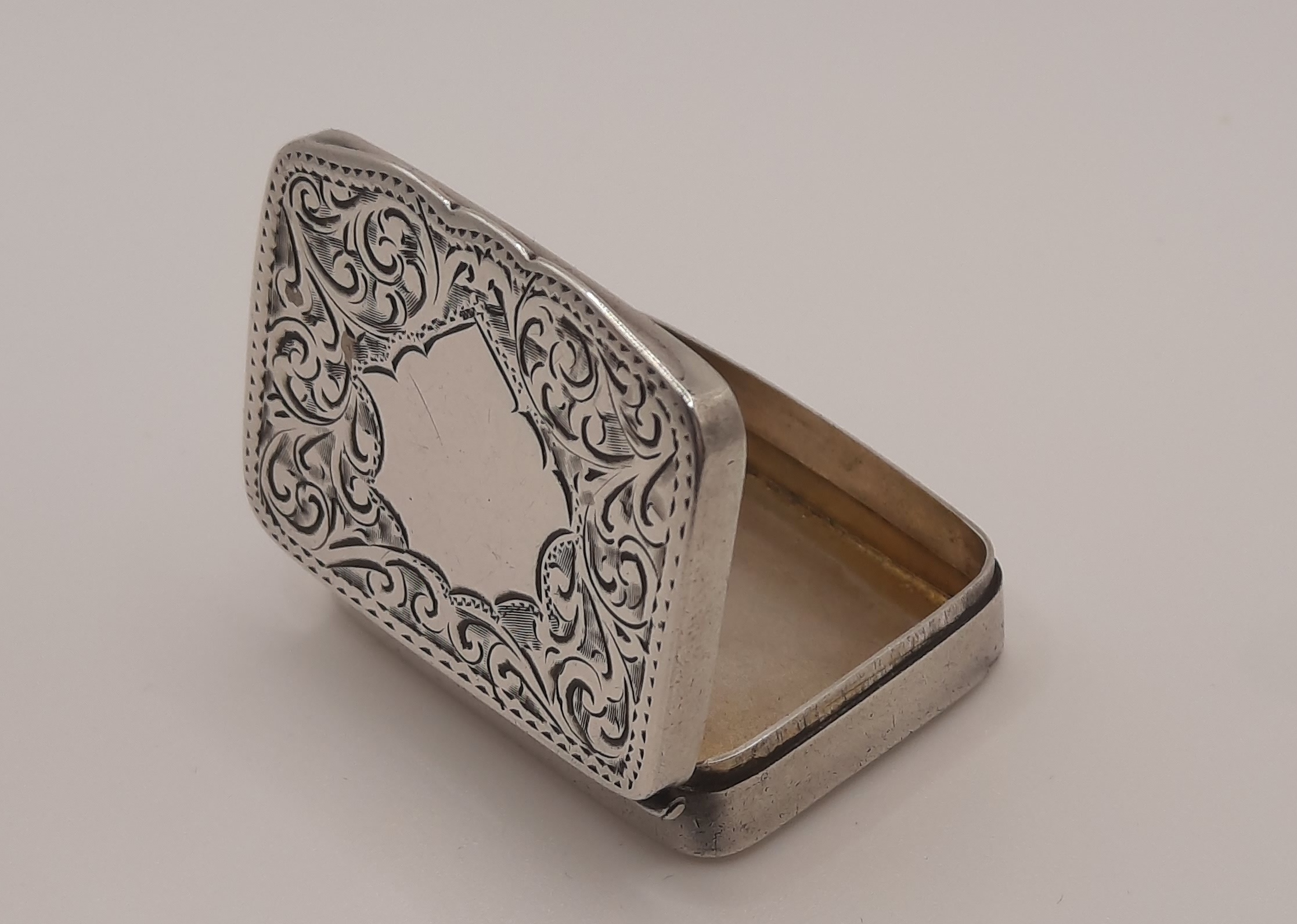 Antique Sterling Silver Pill Box - Fully Hallmarked Birmingham 1905 - Adie and Lovekin