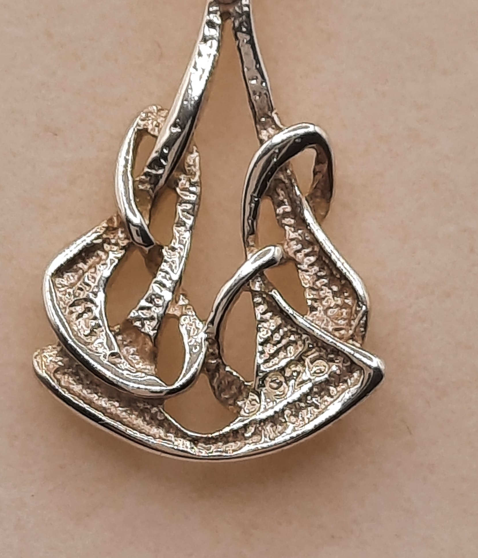 ORTAK Sterling Silver Archibald Knox Pendant and Chain in Original Box