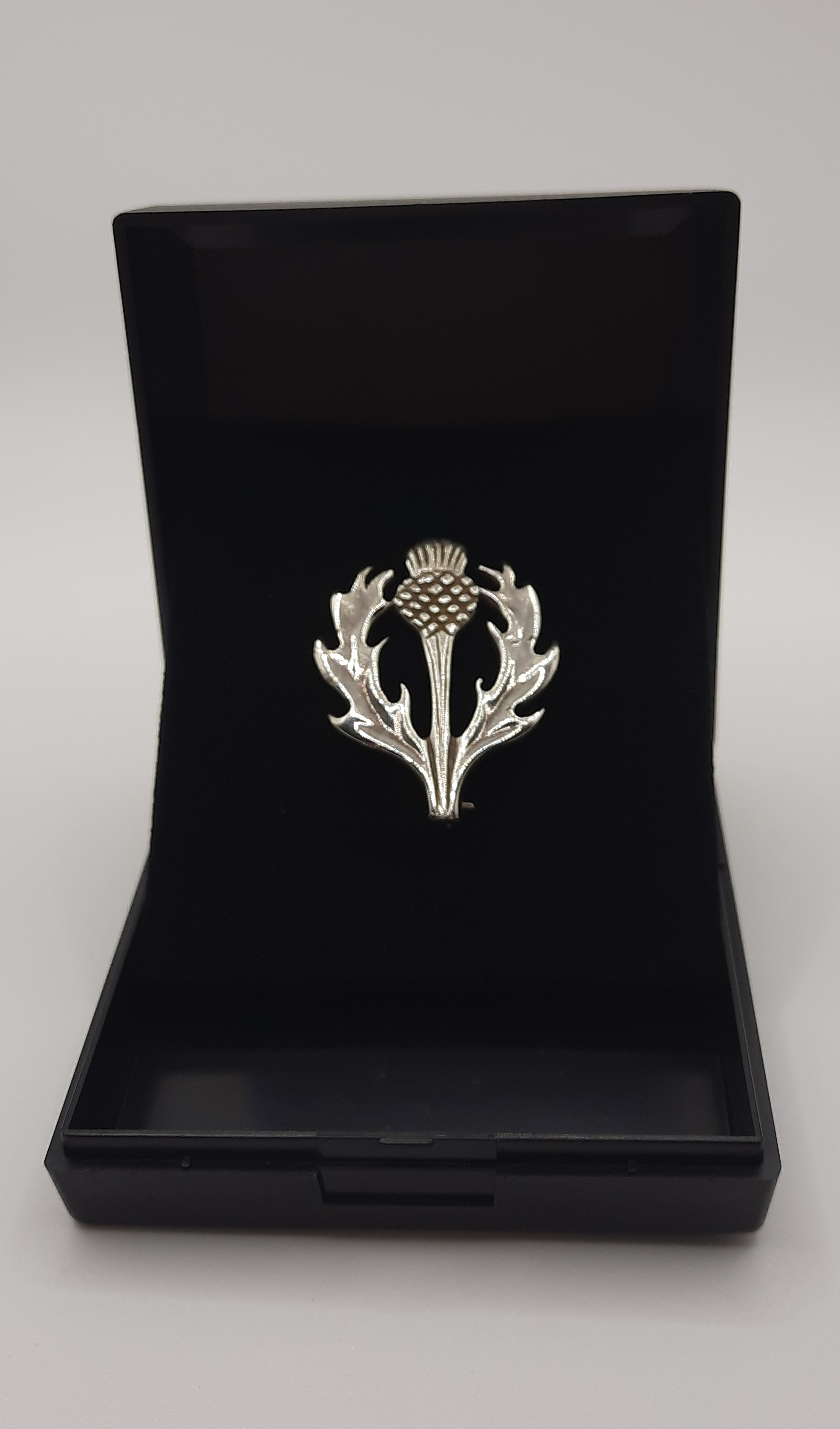 Sterling Silver Thistle Brooch with Edinburgh Hallmark for 1997