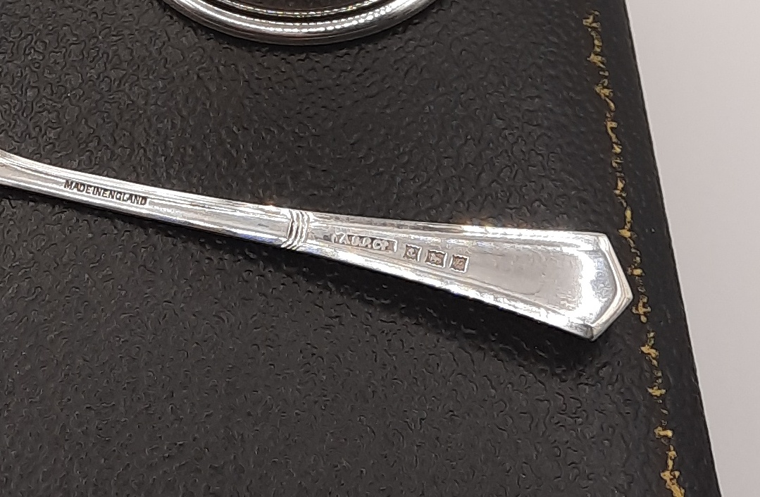 Vintage Sterling Silver Christening Set Nursery Set of Egg Cup and Spoon - Hallmarked 1964