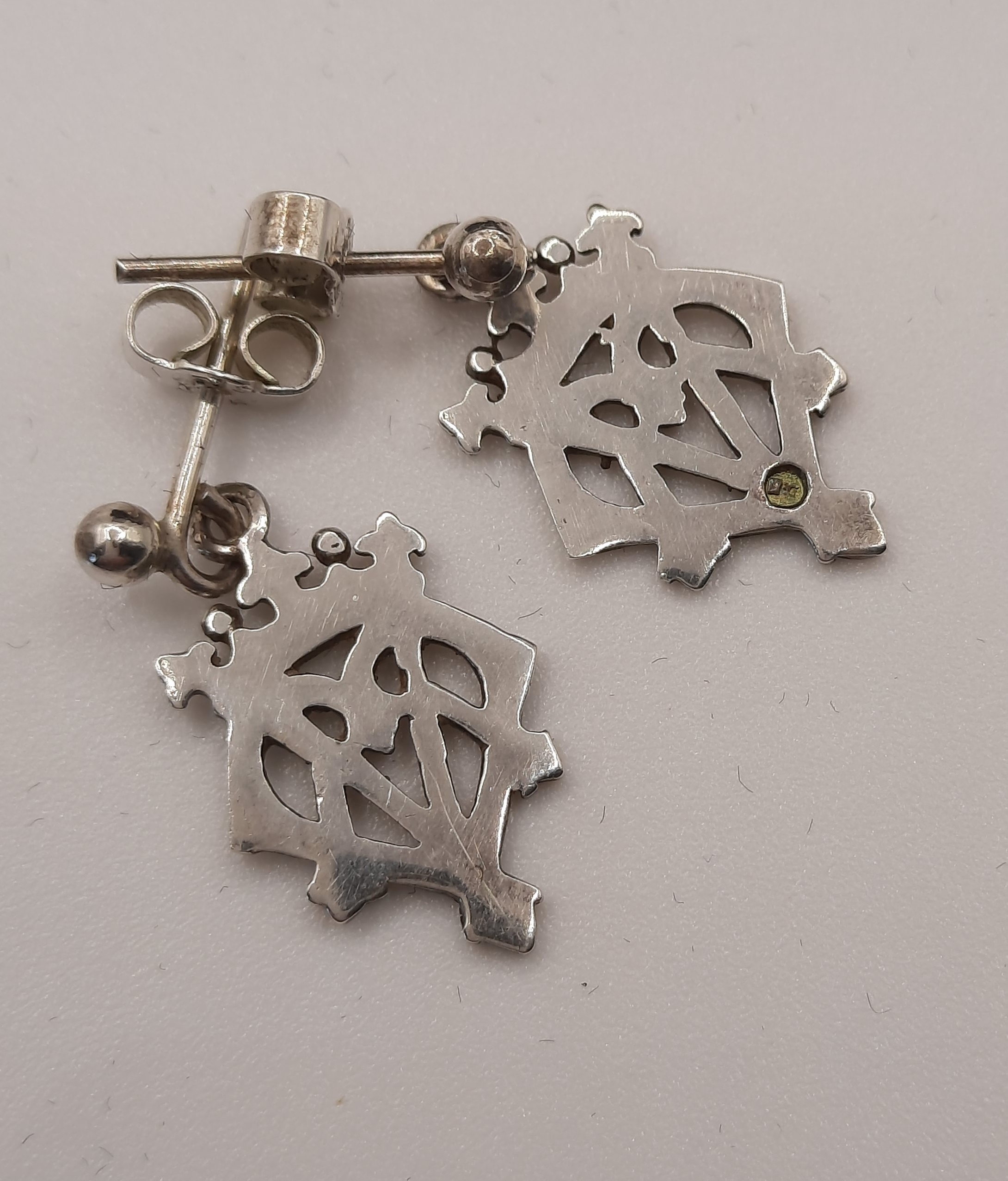 Ortak Sterling Silver Luckenbooth Drop Earrings