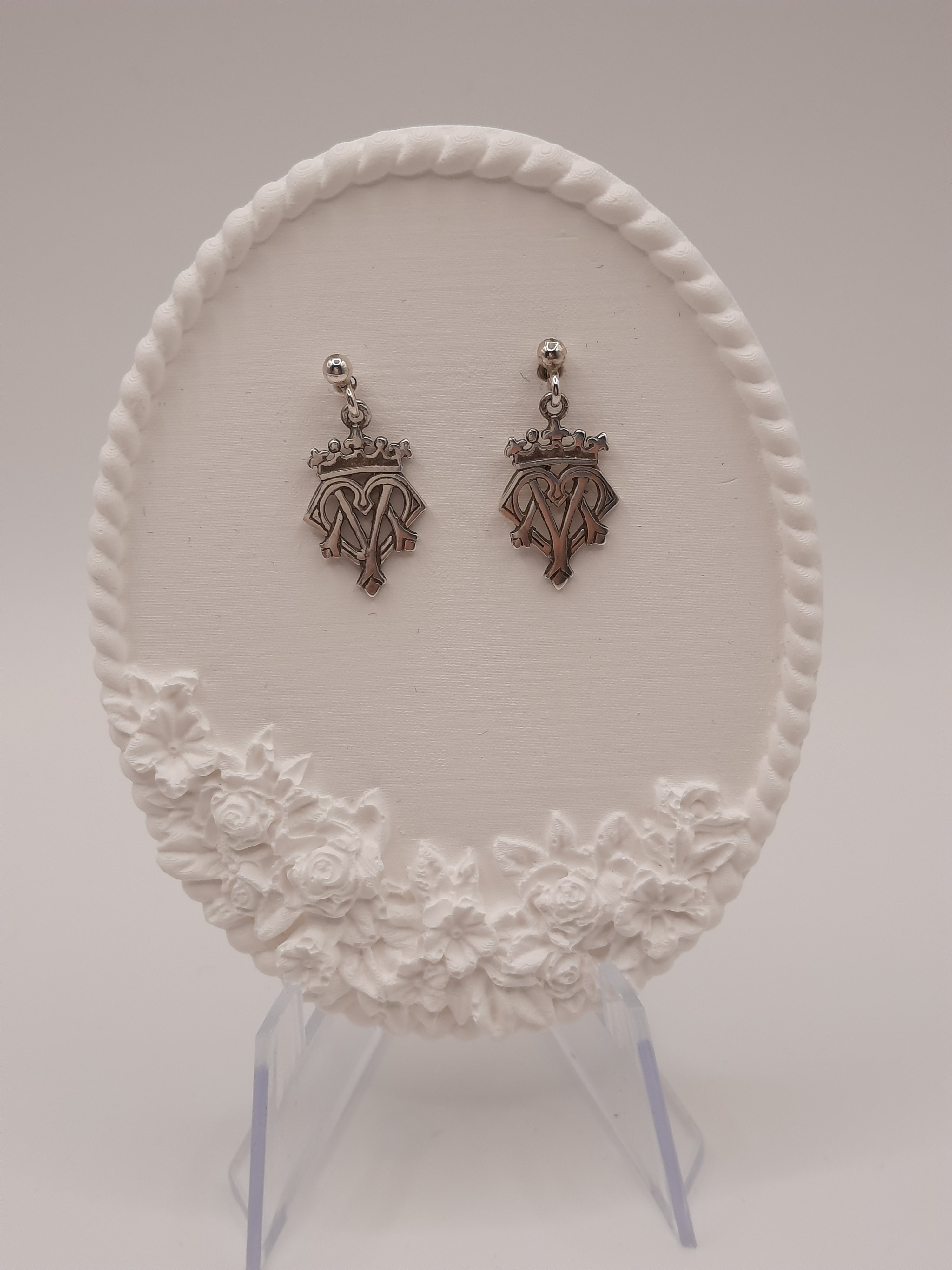 Ortak Sterling Silver Luckenbooth Drop Earrings