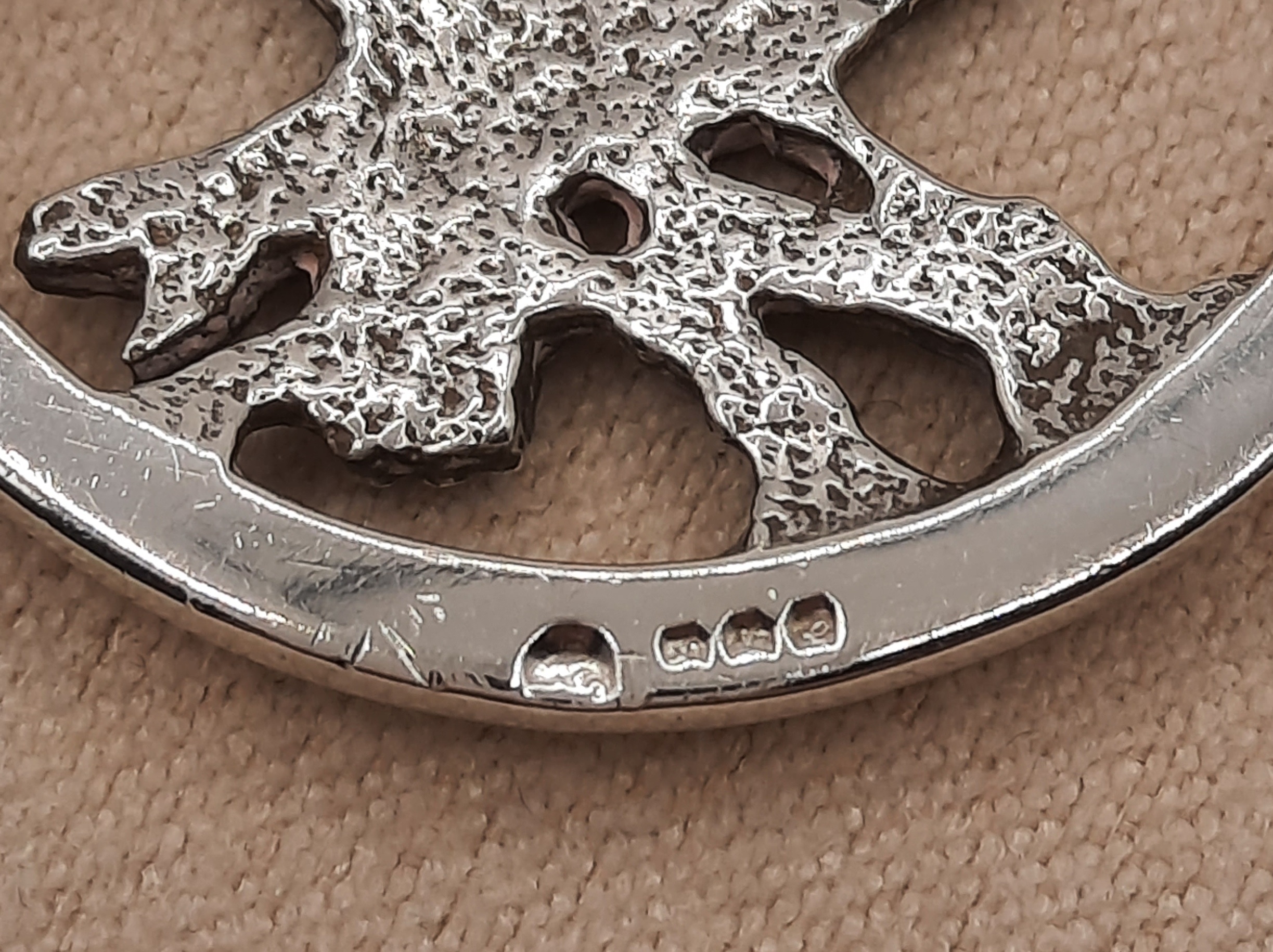 ORTAK 'Nature in Flight' Large Owl Pendant and Chain in Sterling Silver