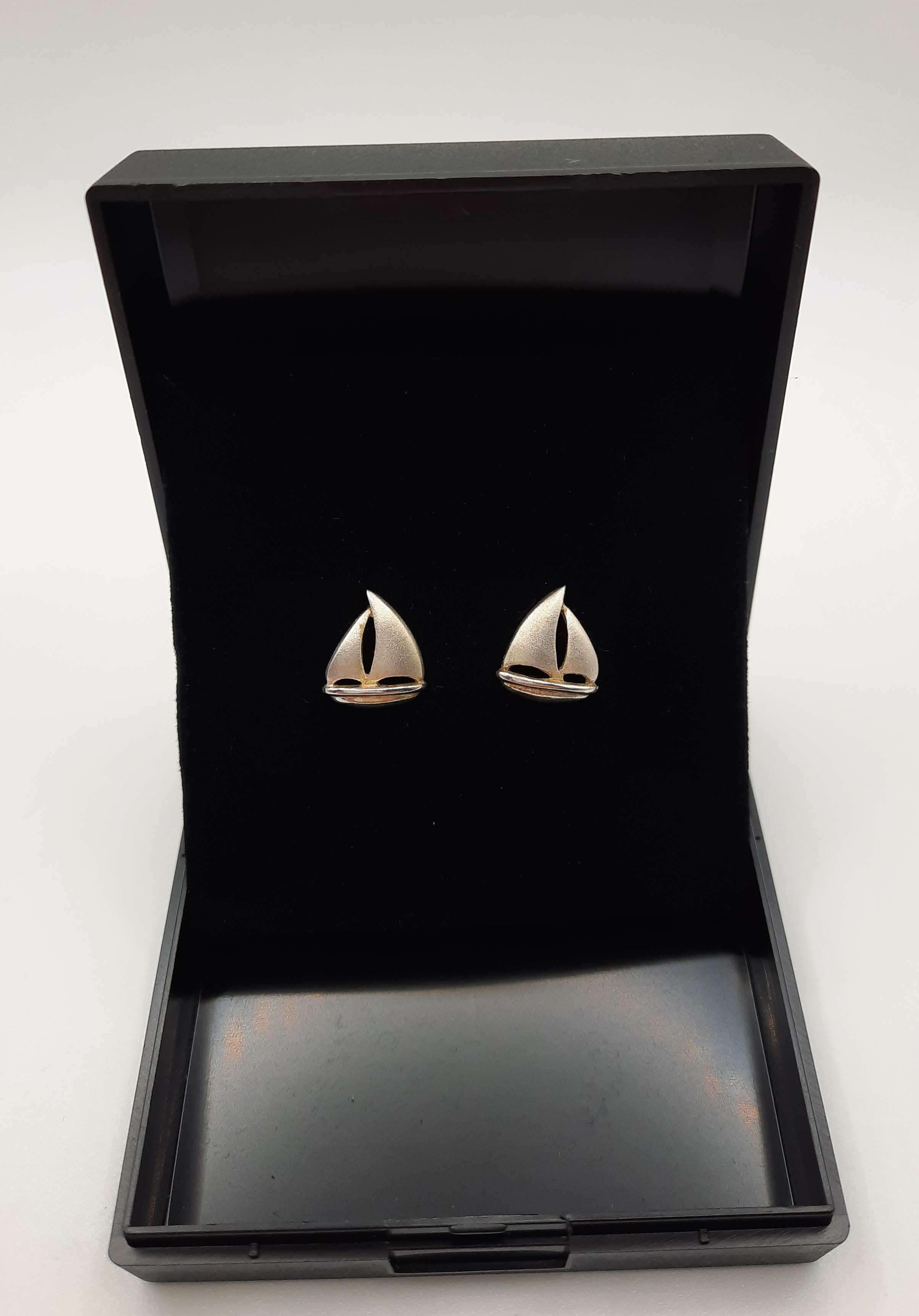 Sterling Silver Sailing Boat Stud Earrings
