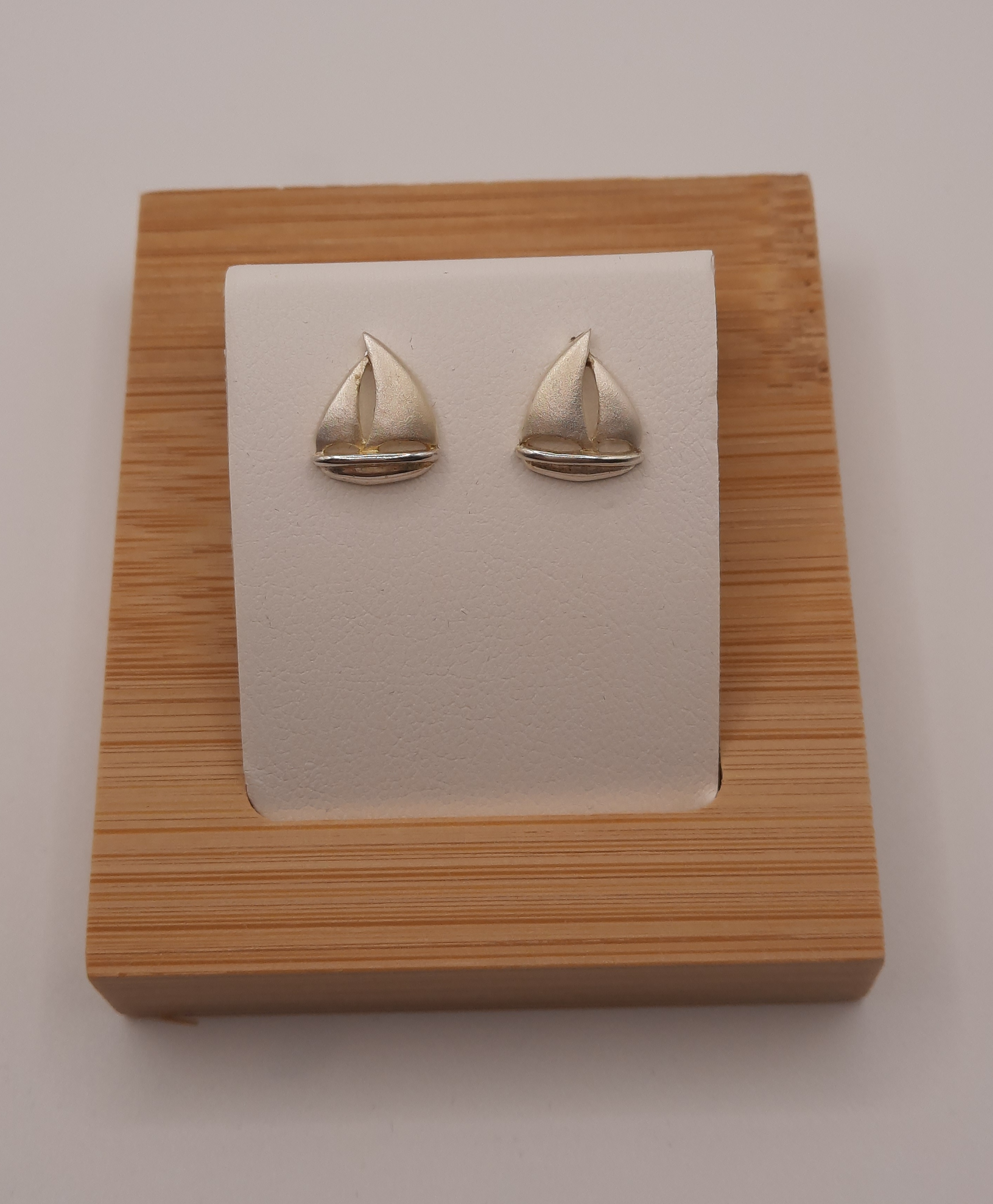 Sterling Silver Sailing Boat Stud Earrings
