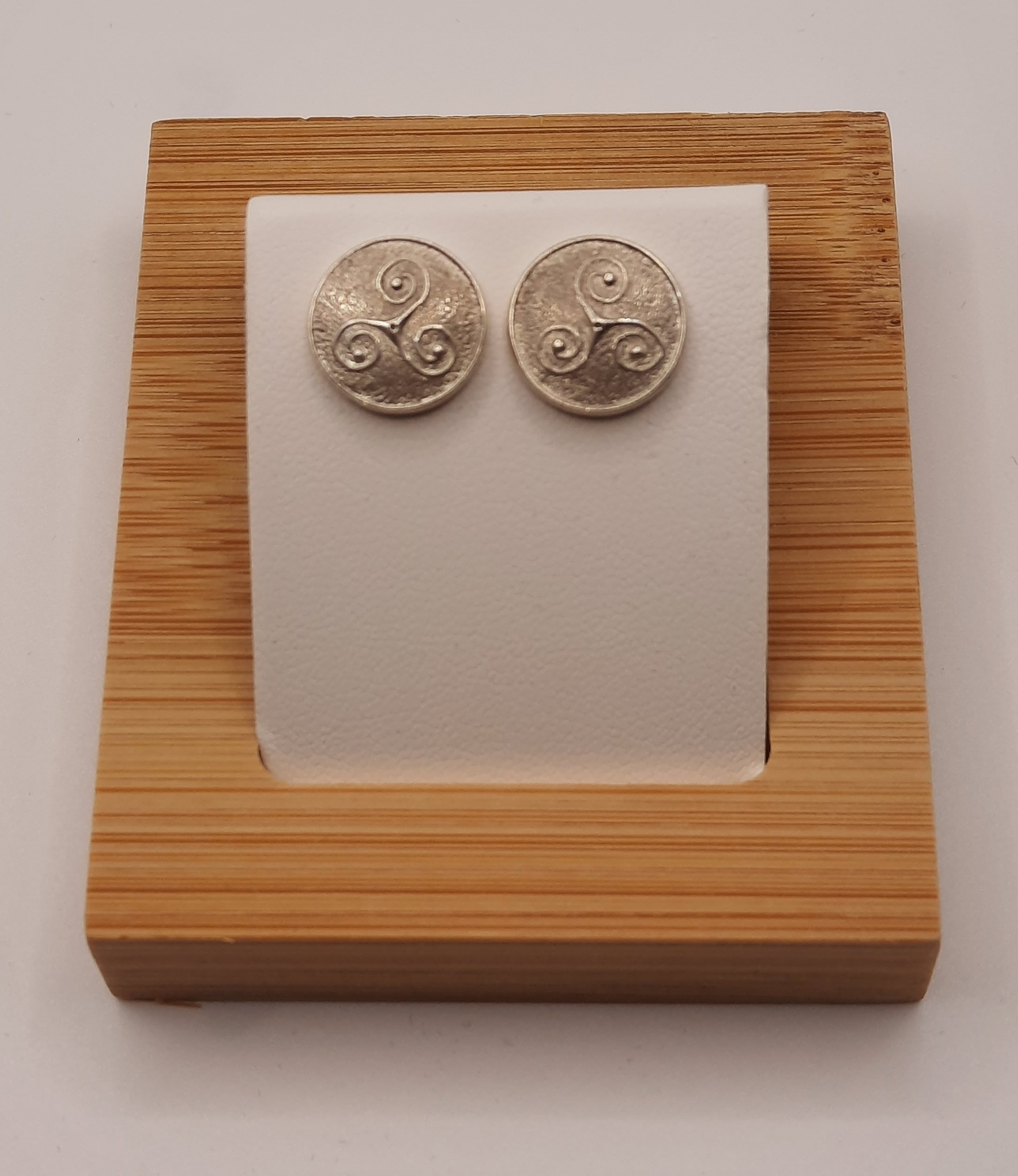 Ola Gorie Sterling Silver Triskele Design Stud Earrings