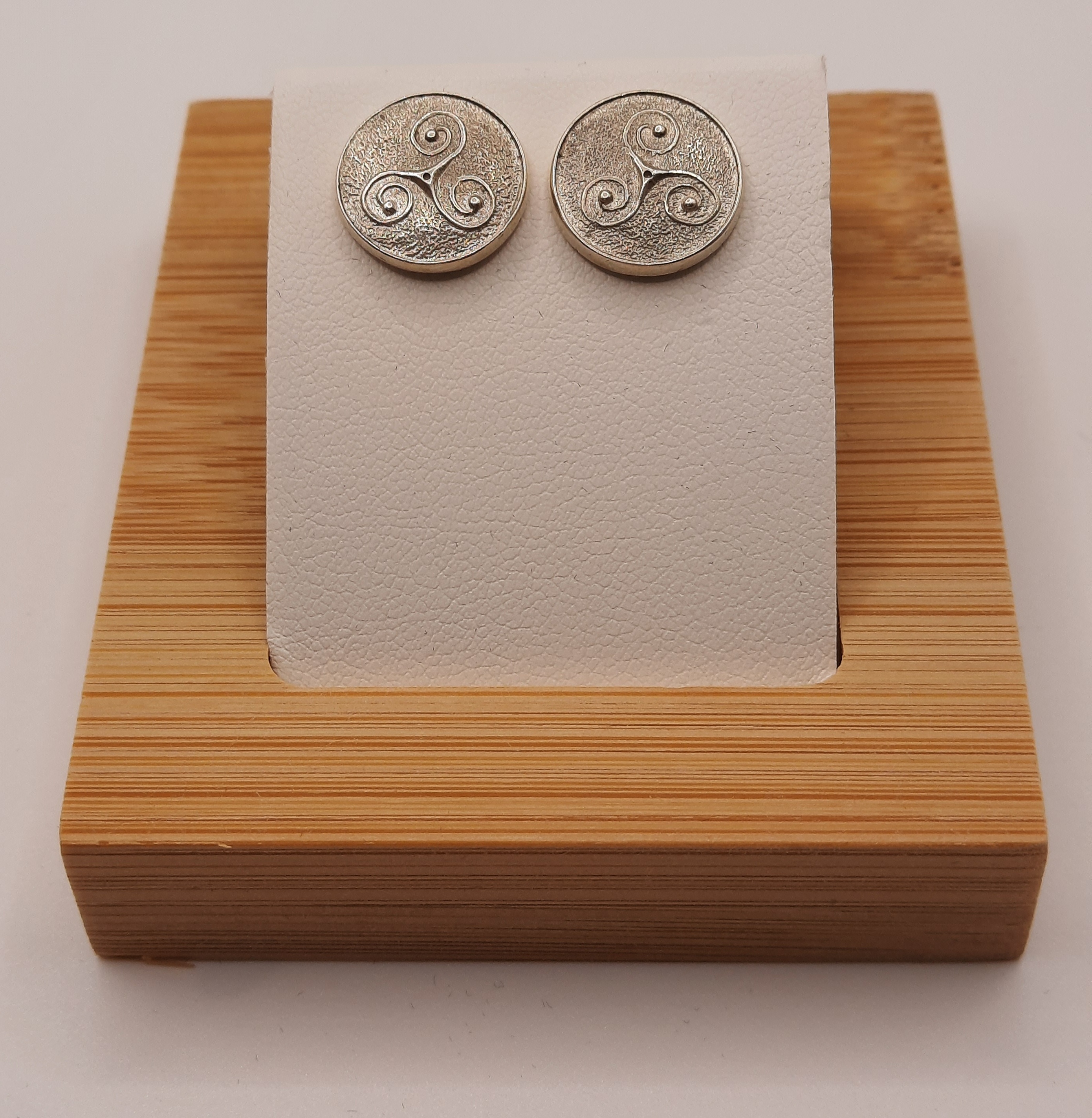 Ola Gorie Sterling Silver Triskele Design Stud Earrings