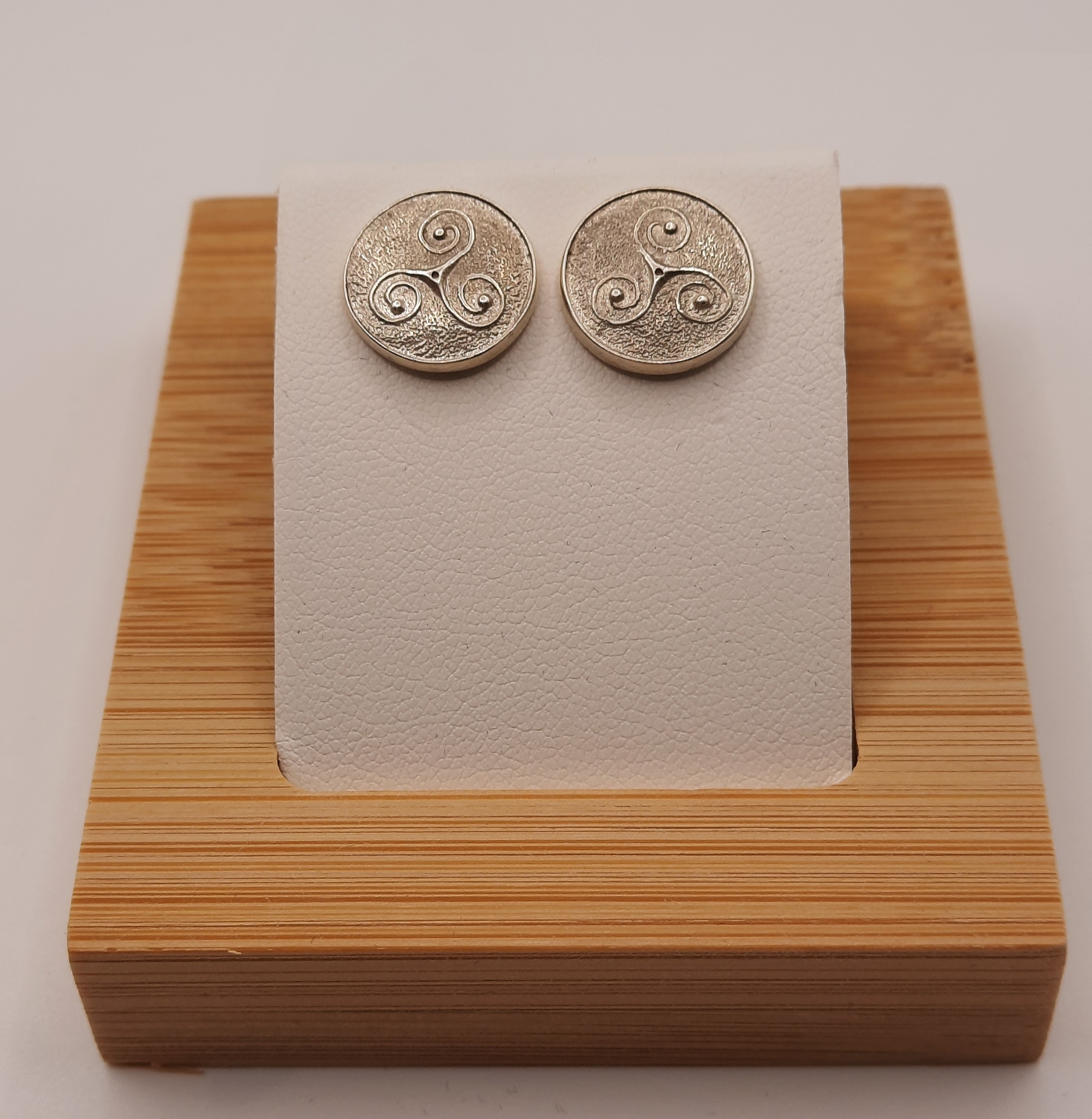 Ola Gorie Sterling Silver Triskele Design Stud Earrings