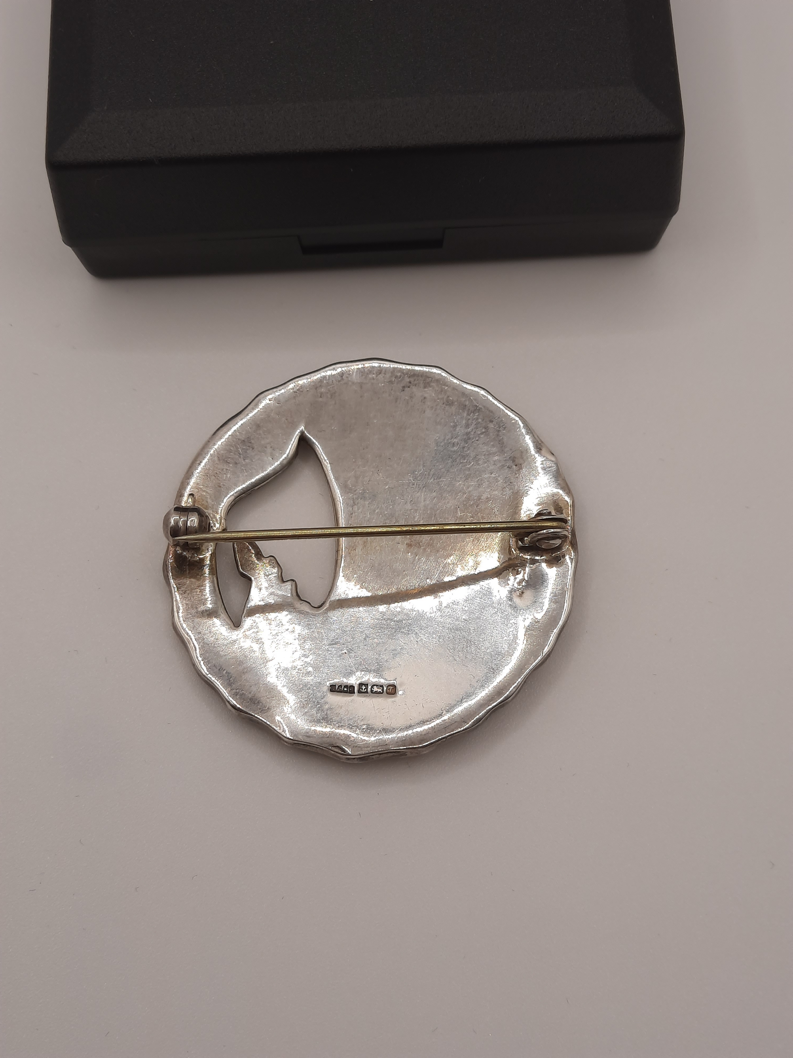 Vintage Sterling Silver Viking Boat Brooch by Shipton