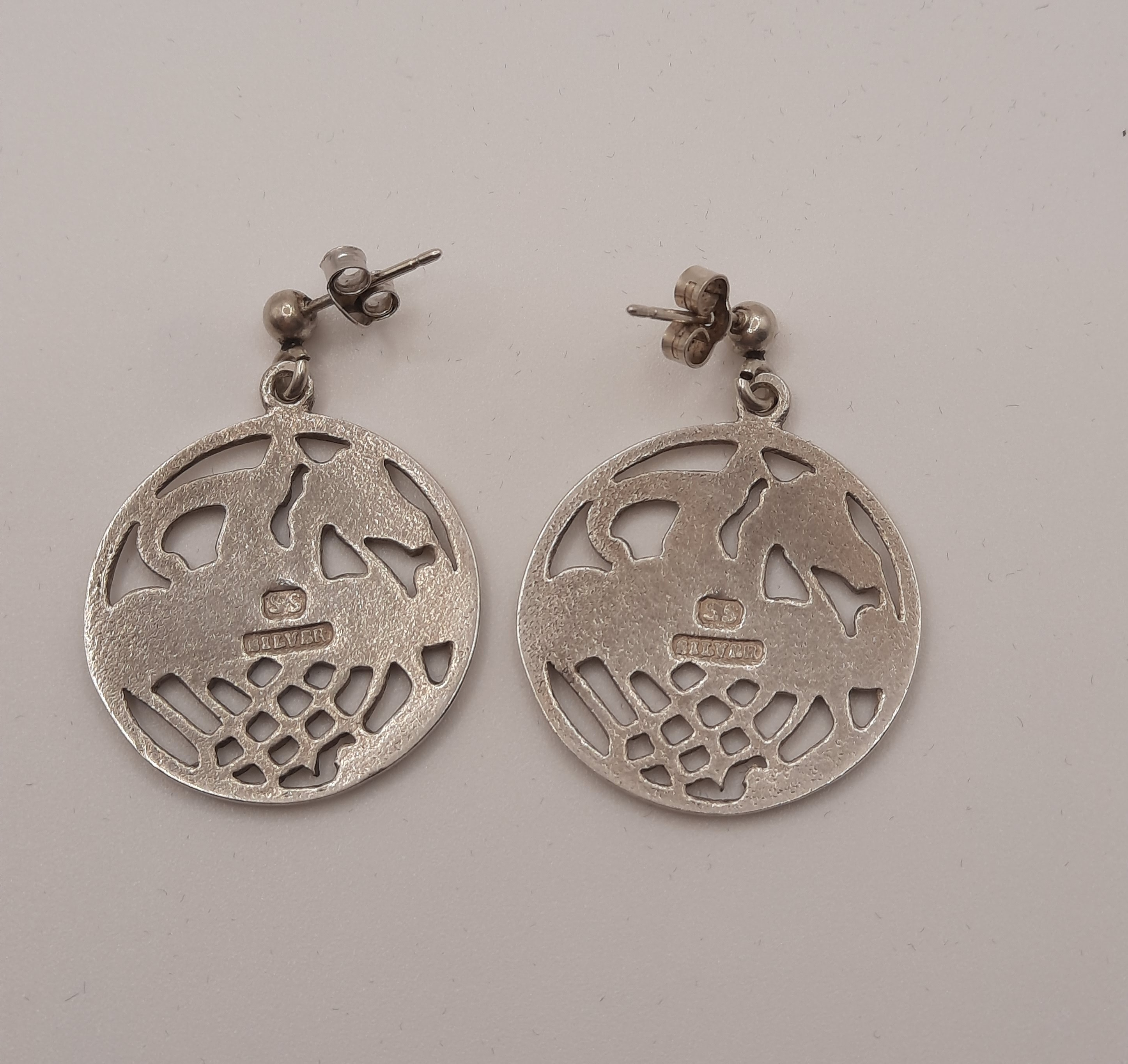Shetland Silver Large Sleipnir Drop Earrings