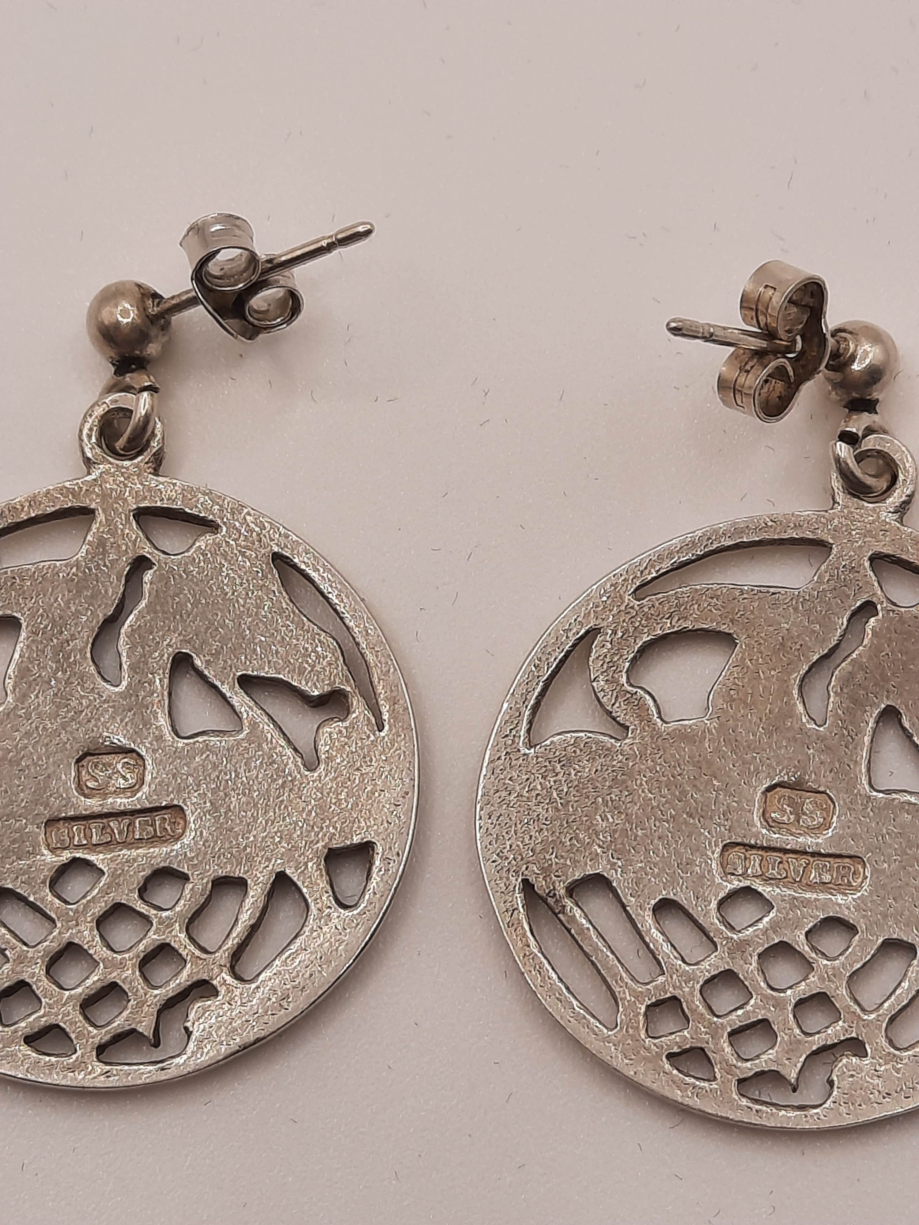 Shetland Silver Large Sleipnir Drop Earrings