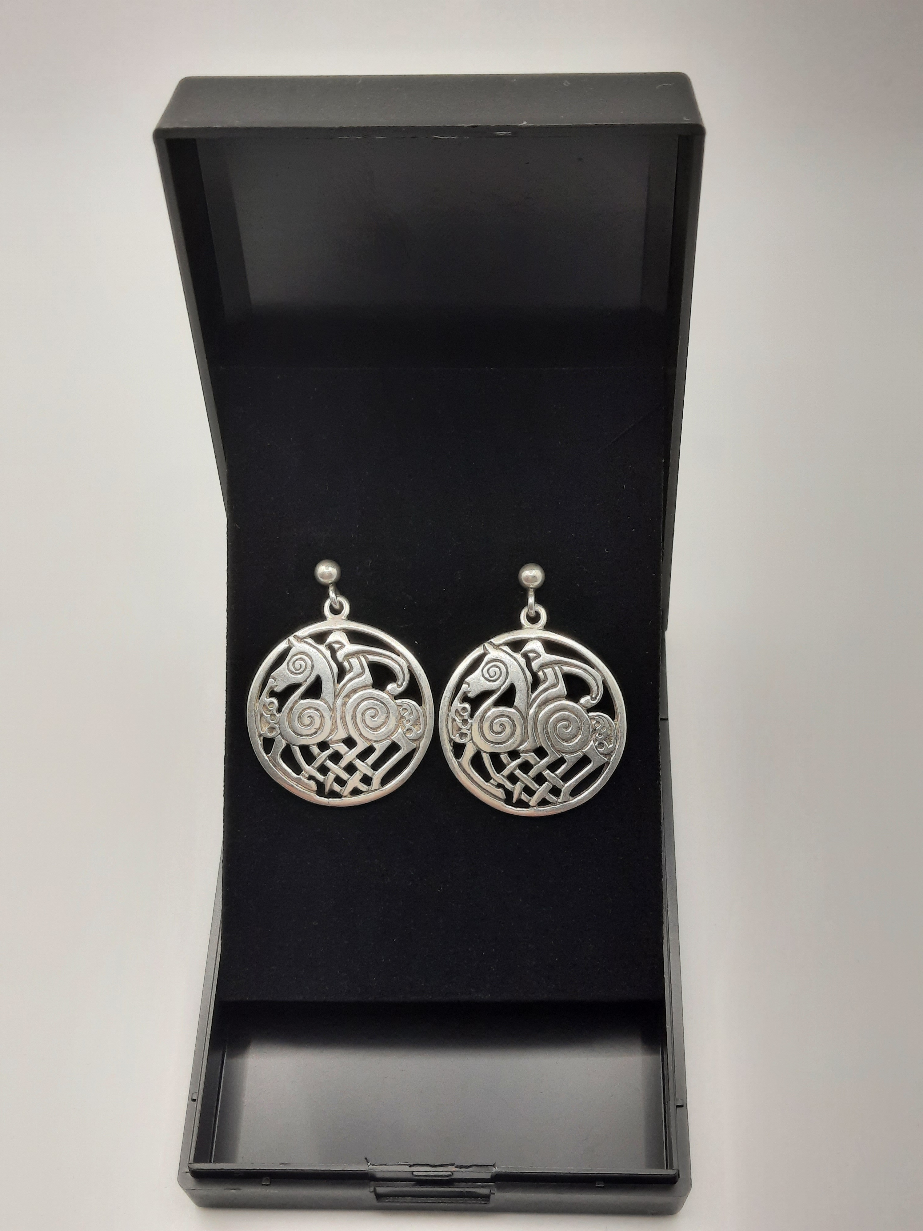 Shetland Silver Large Sleipnir Drop Earrings