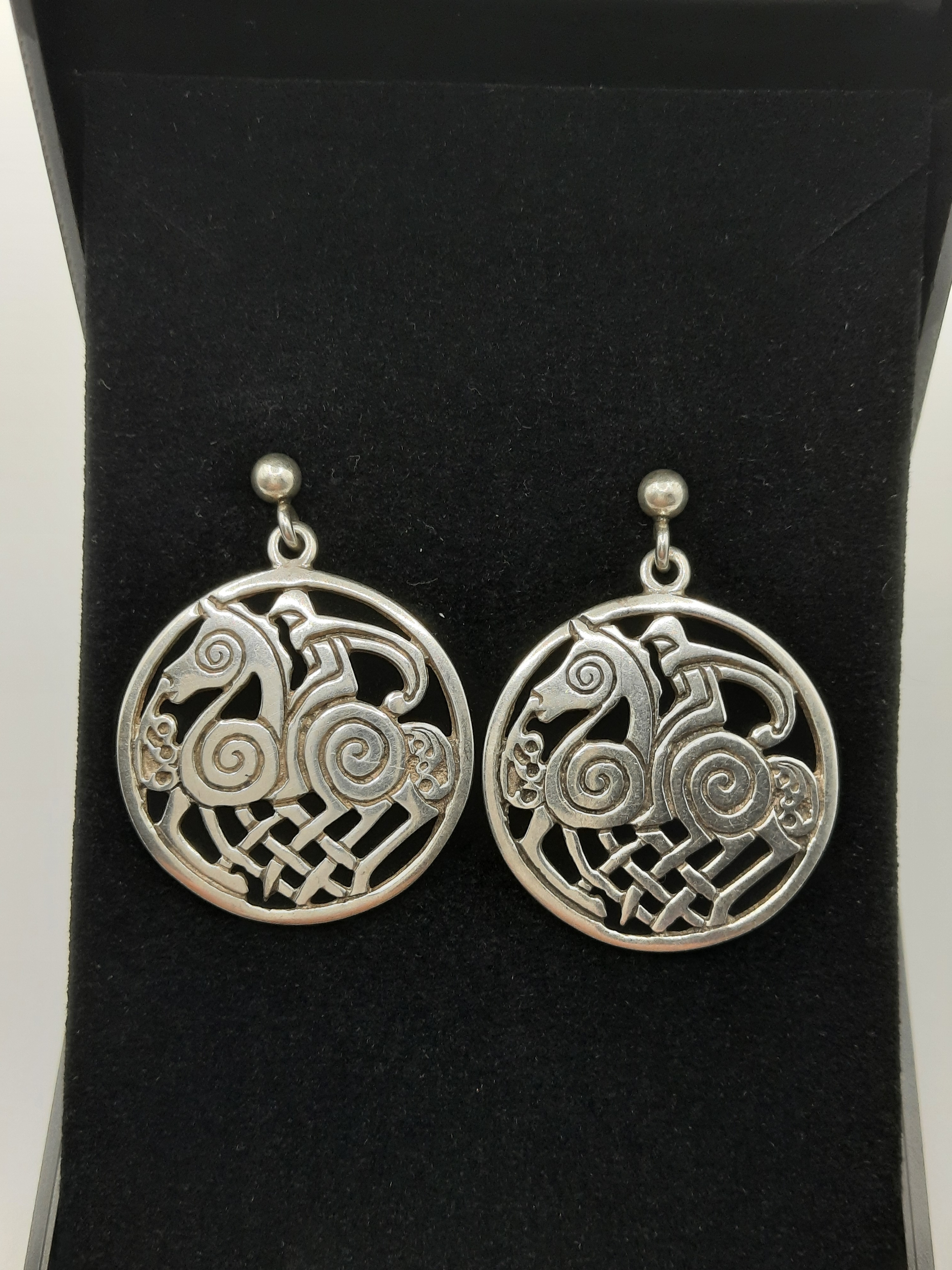 Shetland Silver Large Sleipnir Drop Earrings