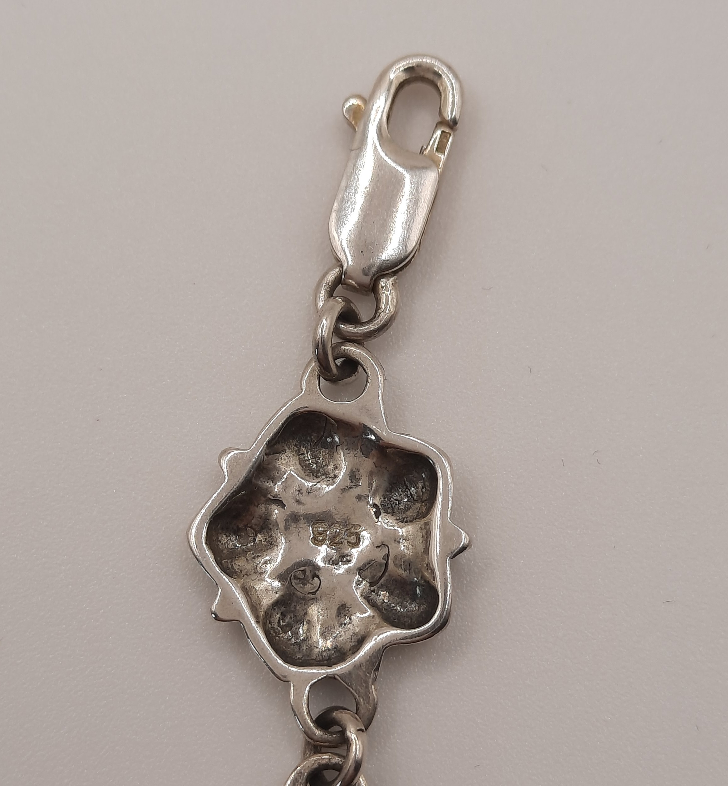 Sterling Silver Flower Design Bracelet