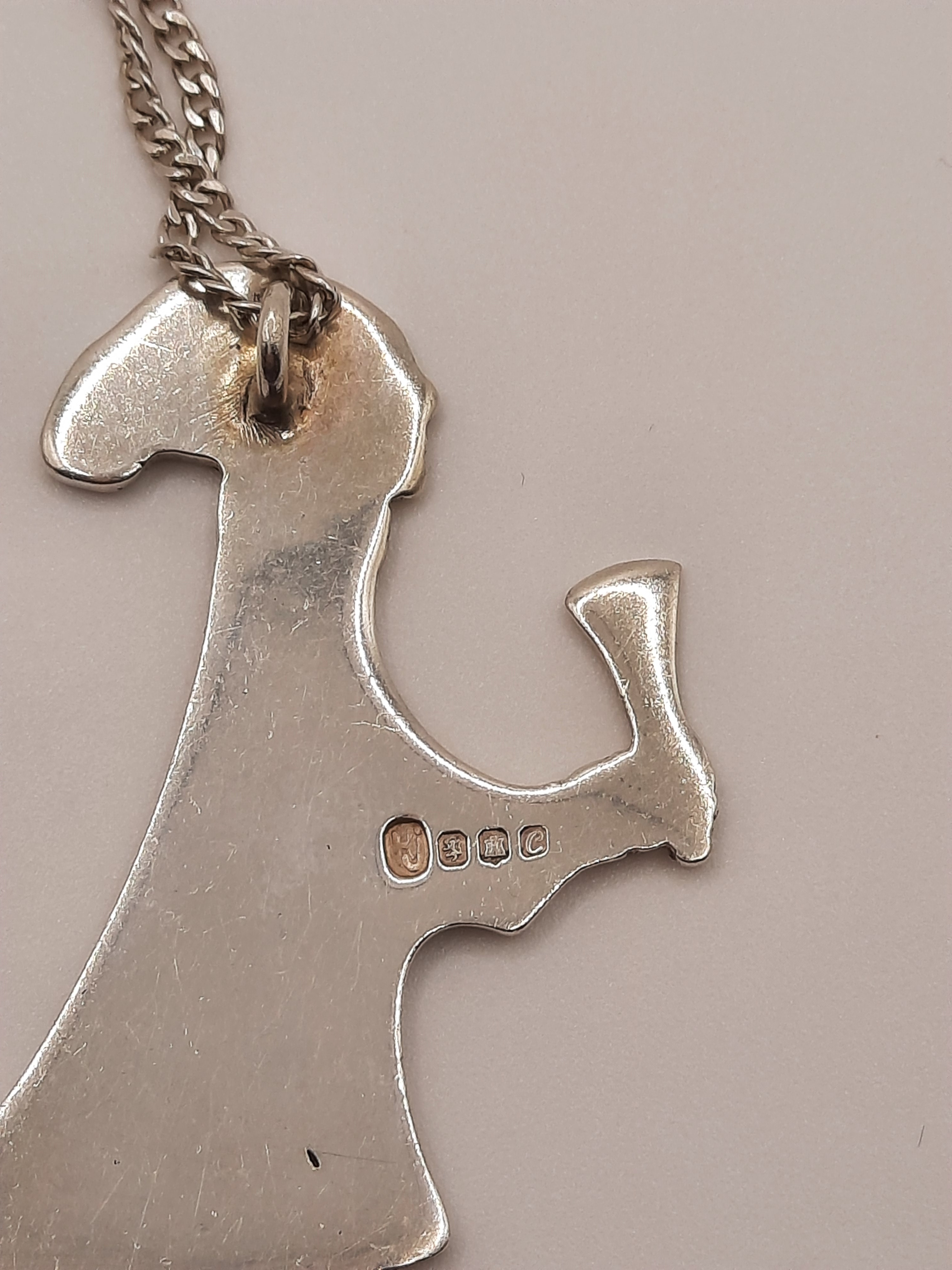 Hjaltasteyn Sterling Silver Valkyrie Pendant and Chain - Hallmarked