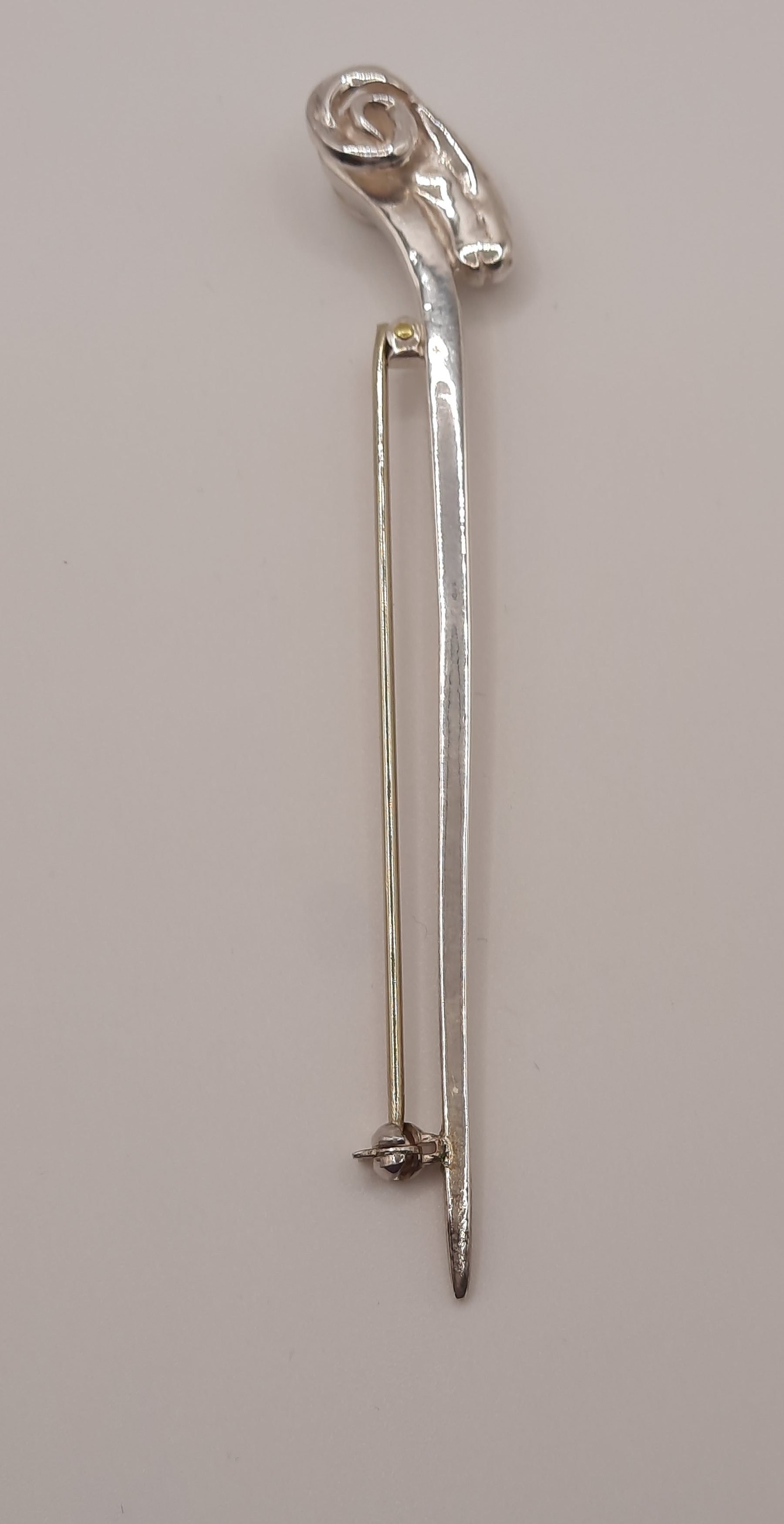 Shetland Silver Ram Head Kilt Pin in Sterling Silver in Original Box