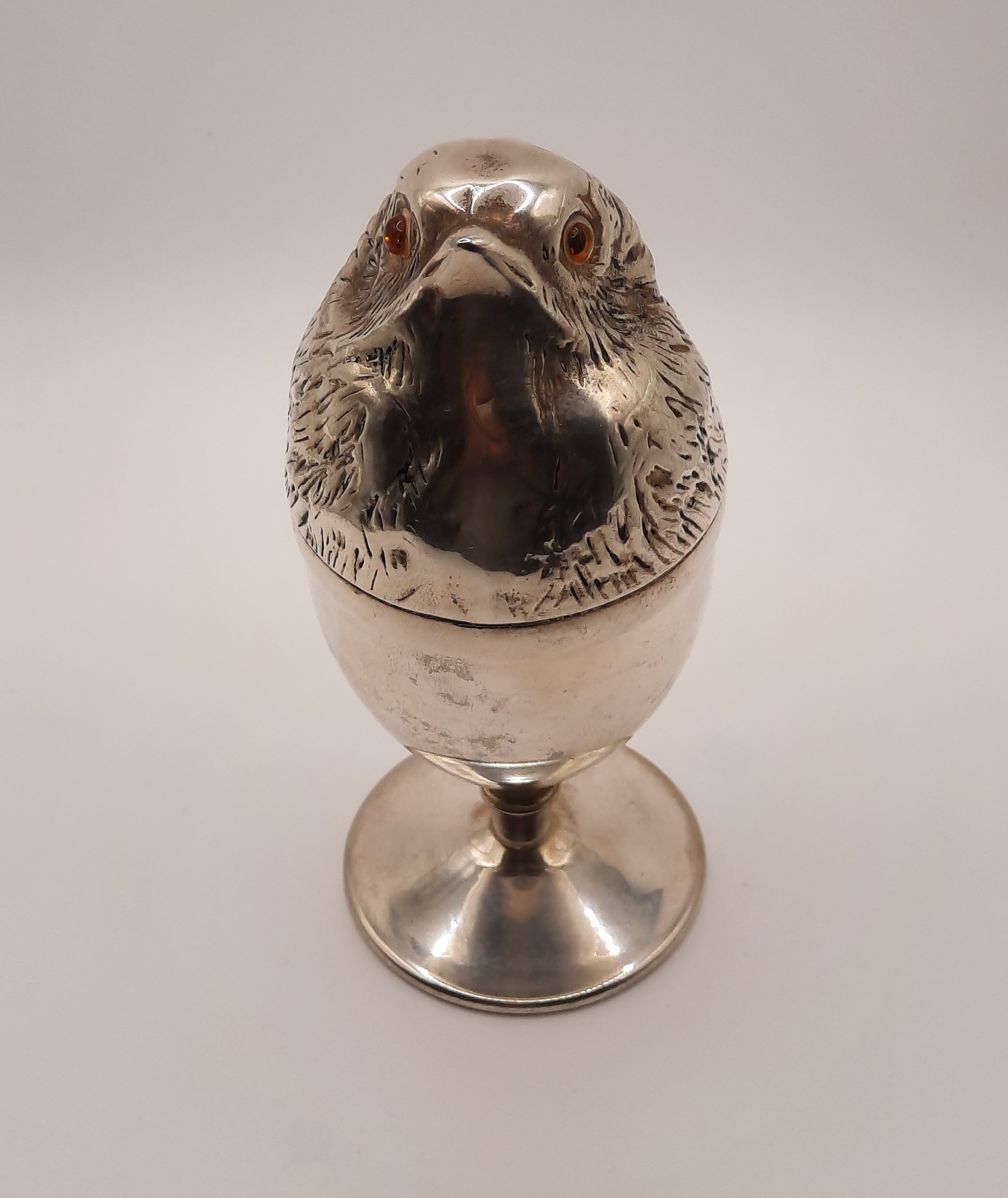 Unusual Vintage Egg Cup with Chick Design Cover