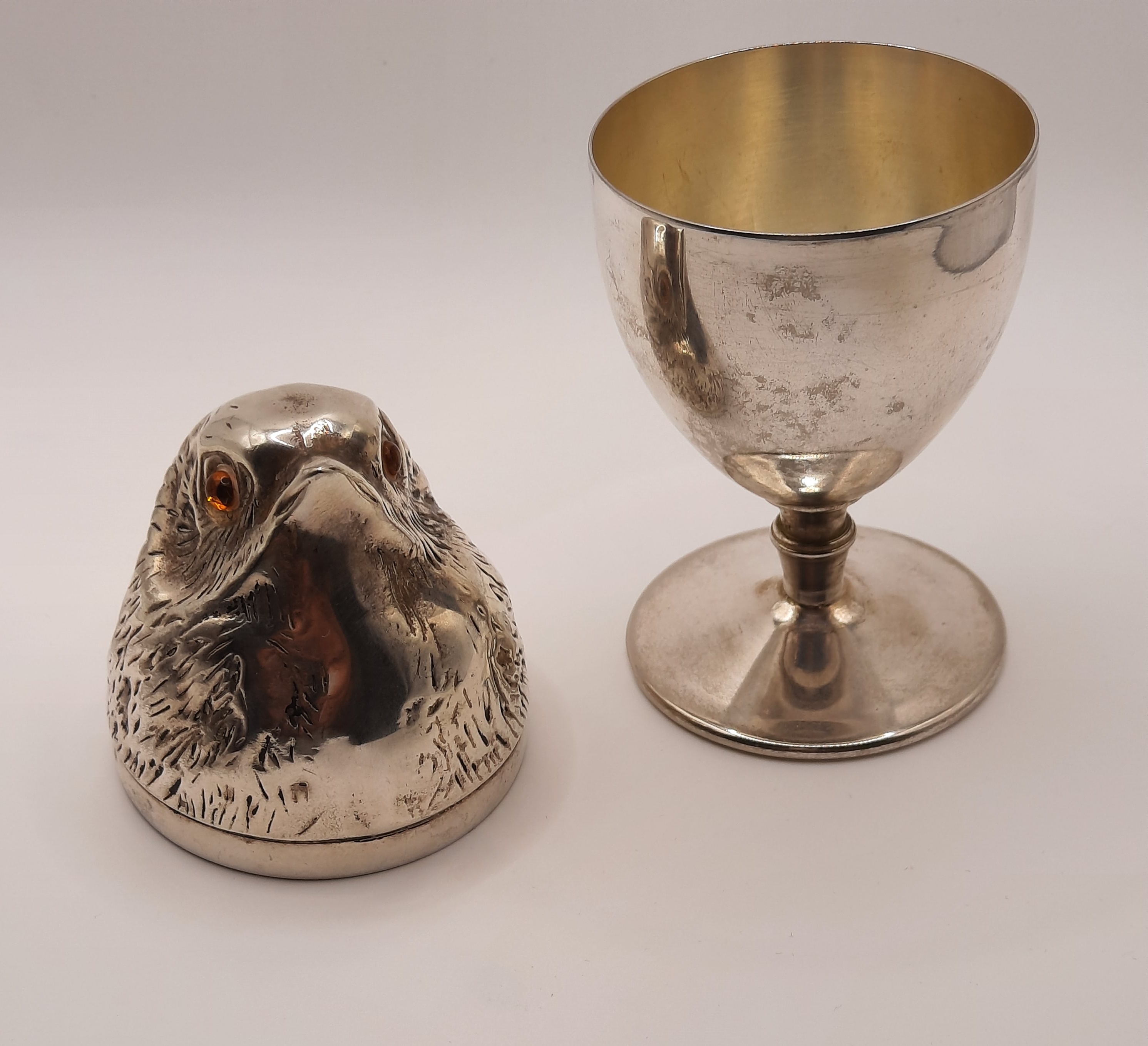 Unusual Vintage Egg Cup with Chick Design Cover