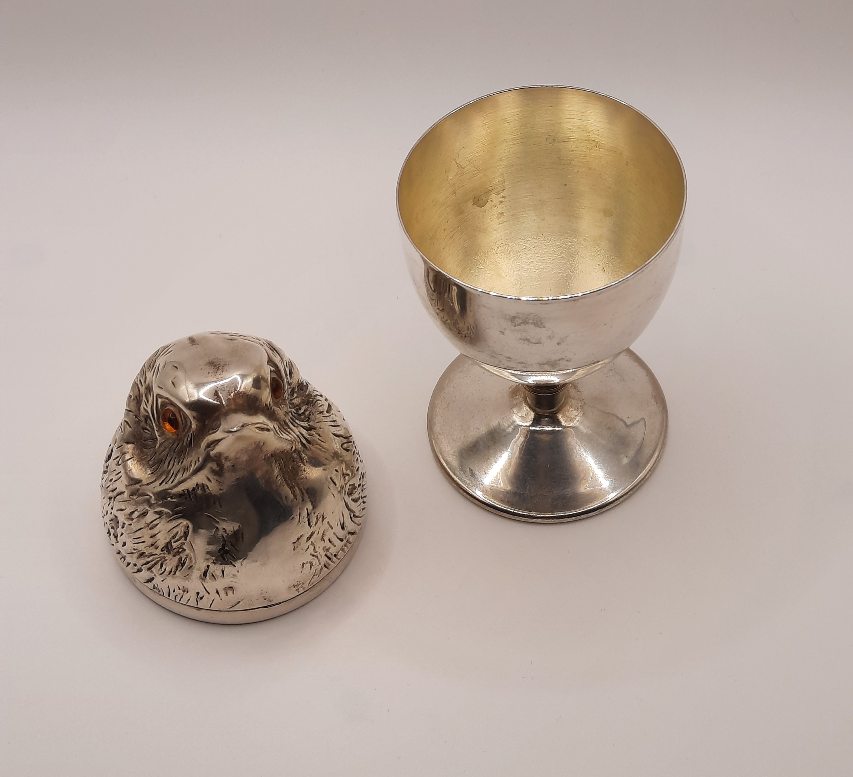 Unusual Vintage Egg Cup with Chick Design Cover
