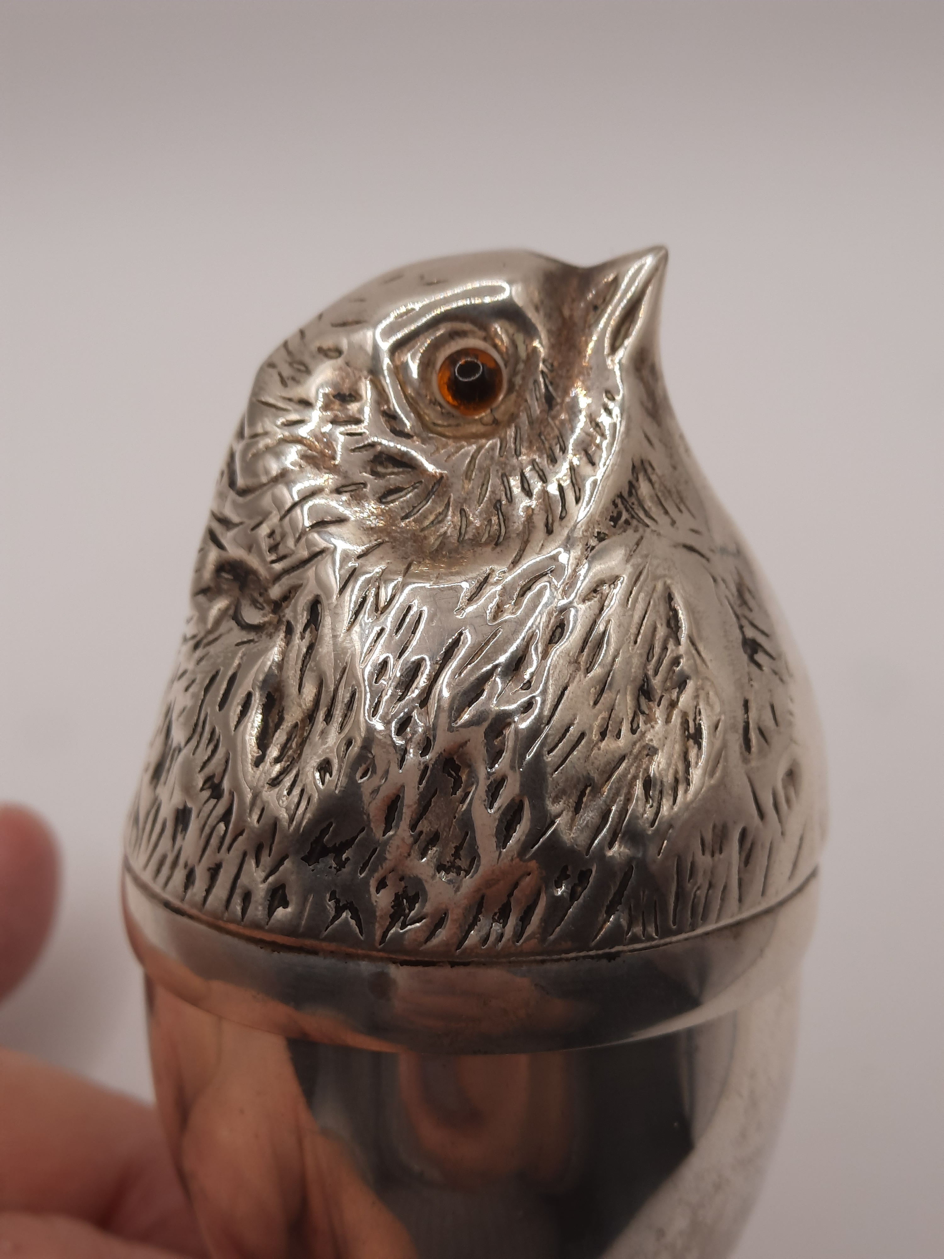 Unusual Vintage Egg Cup with Chick Design Cover