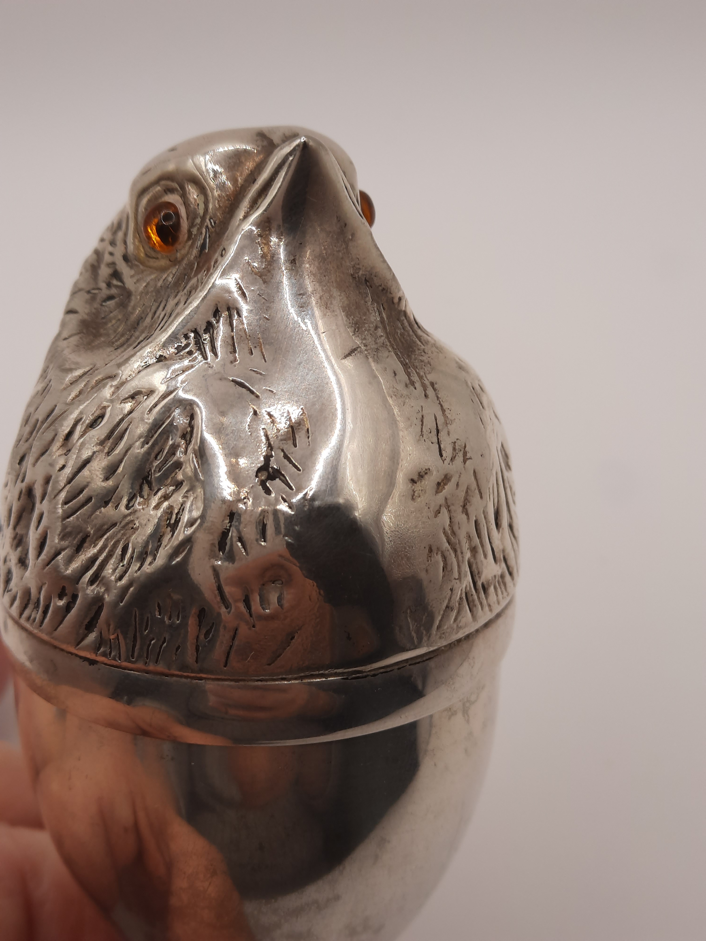 Unusual Vintage Egg Cup with Chick Design Cover
