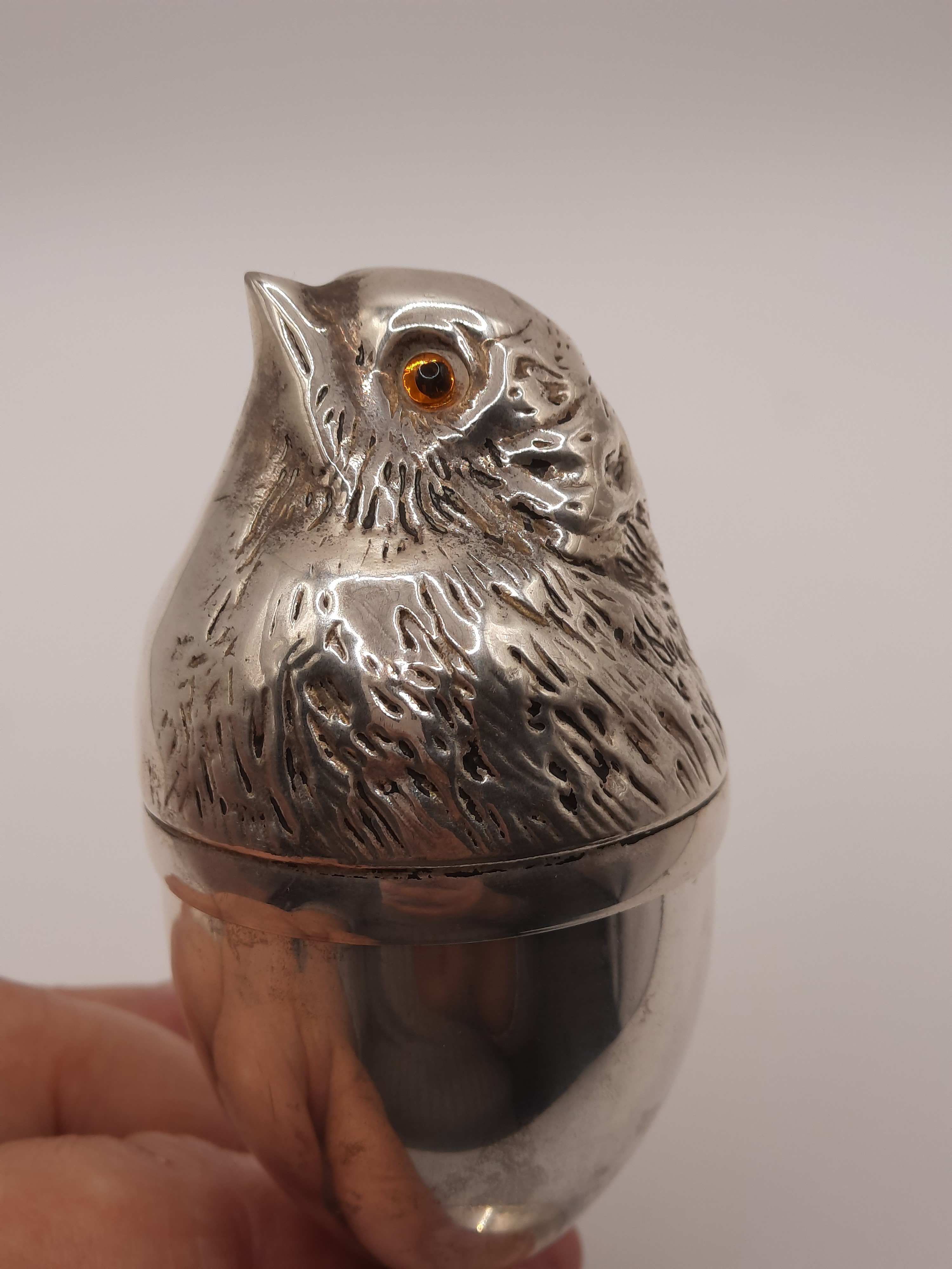 Unusual Vintage Egg Cup with Chick Design Cover